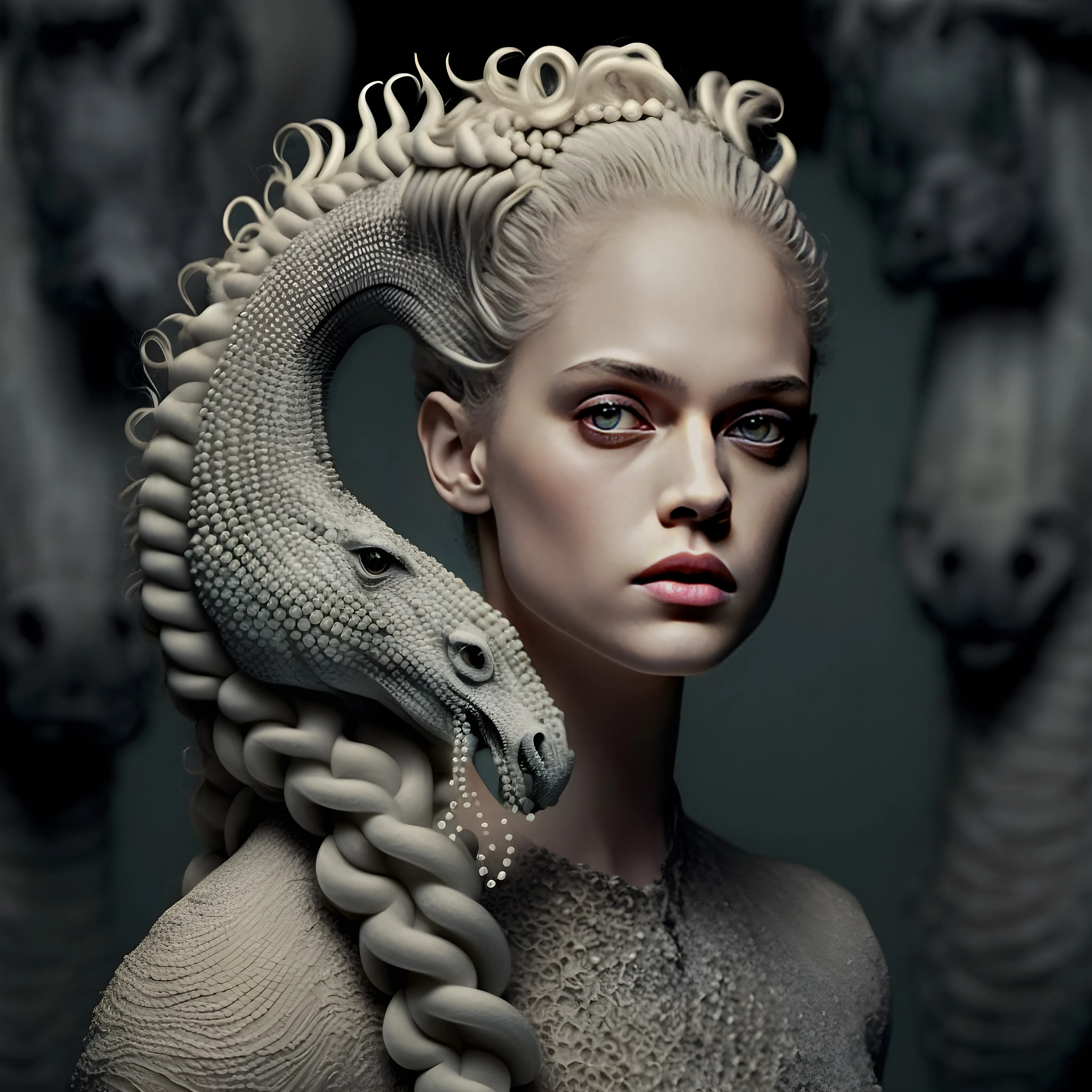 Hair has been fetishized and mythologised- from Medusa's snakehead to Samson's hair being the source of his power.

The Uncanny Valley is a term used to describe the relationship between the human-like appearance of a robotic object and the emotional response it evokes.

In this phenomenon, people feel a sense of unease or even revulsion in response to humanoid robots that are highly realistic.