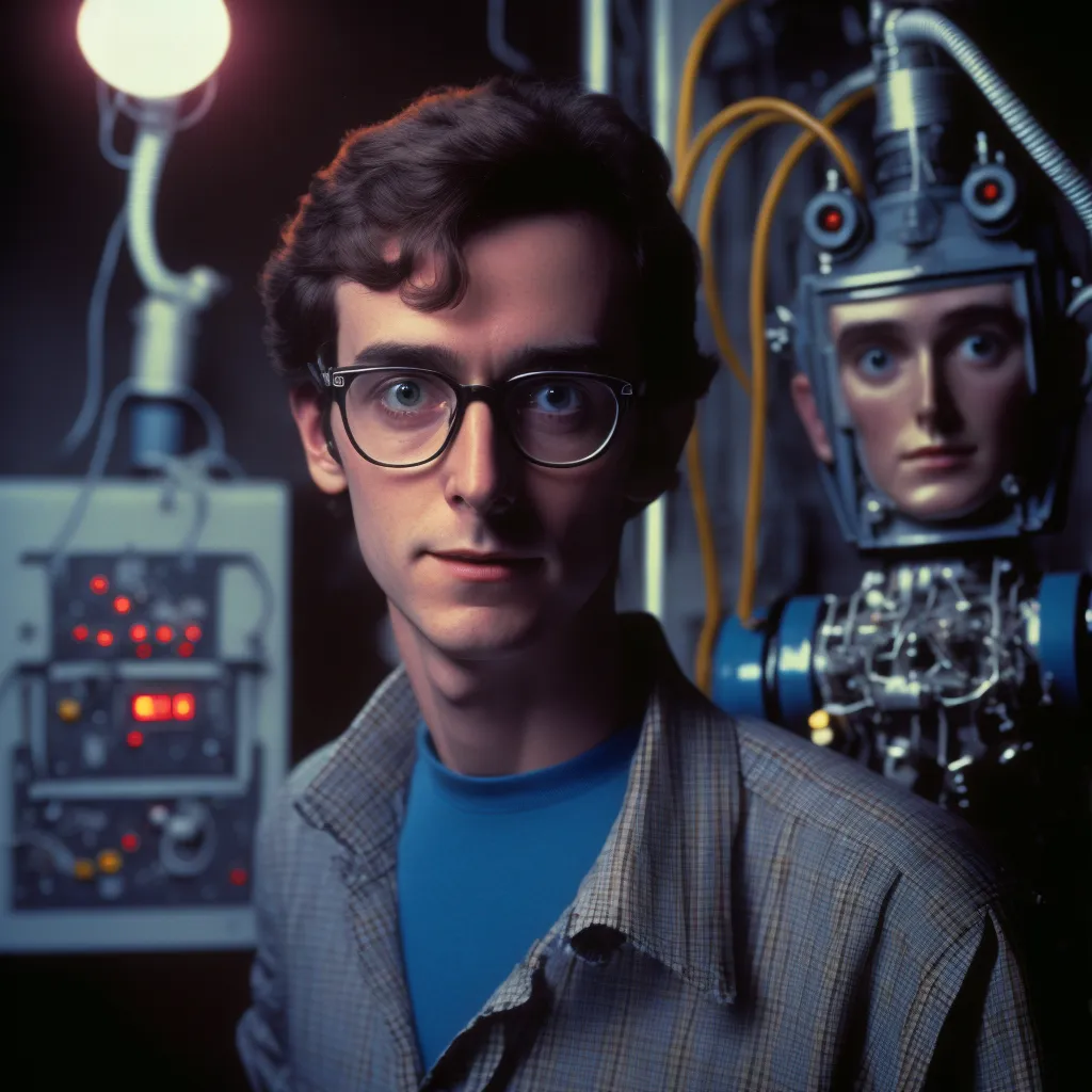 In a dimly lit lab,  
A mad scientist did toil,  
Creating robots, with gears and tabs,  
But as they came to life,  
He felt a chill, of eerie strife.

The Uncanny Valley is a term used to describe the relationship between the human-like appearance of a robotic object and the emotional response it evokes.

In this phenomenon, people feel a sense of unease or even revulsion in response to humanoid robots that are highly realistic.