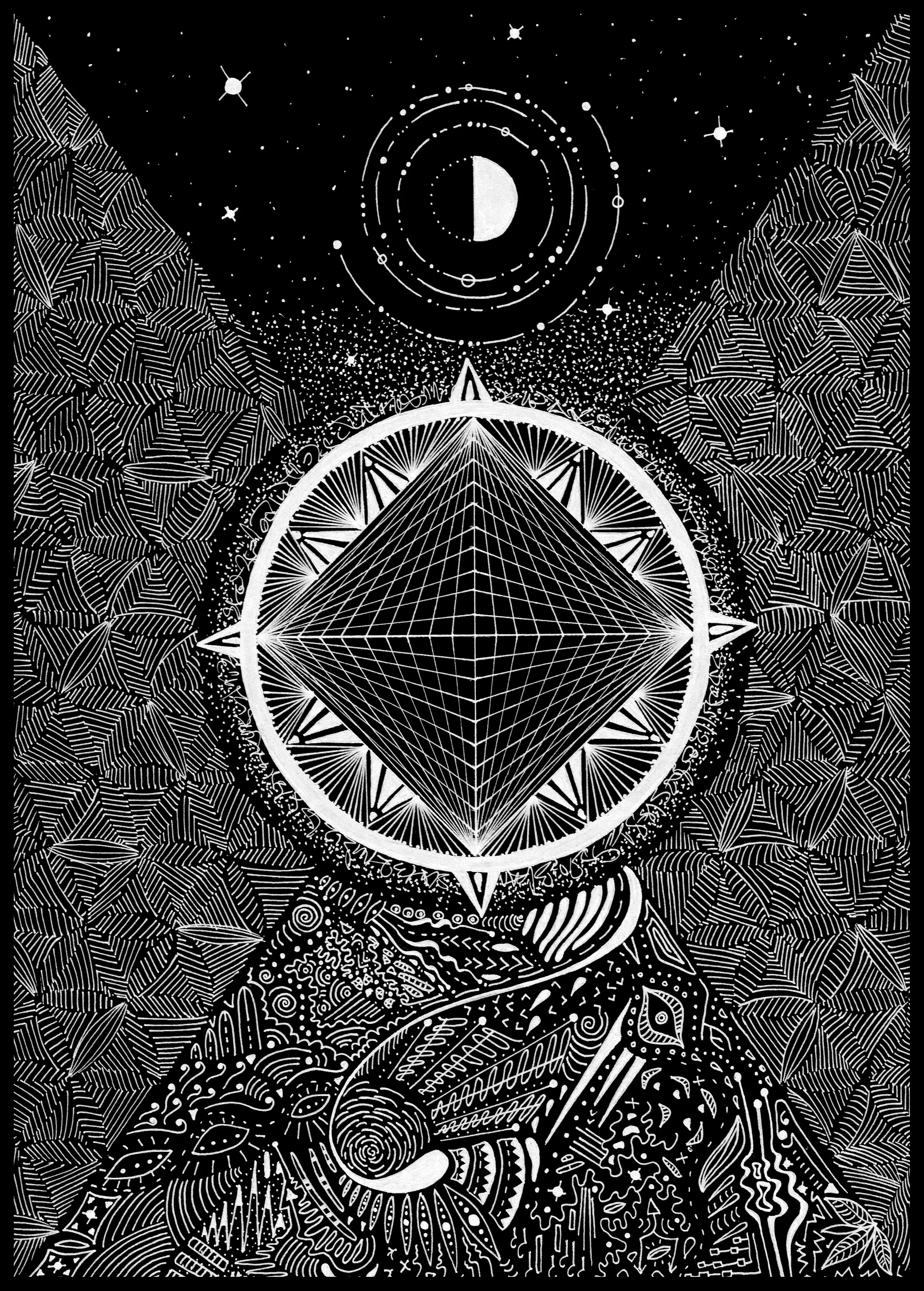 Vibrate at the frequency of magic.

Pen & Ink Drawing by Erica Simone, 2021