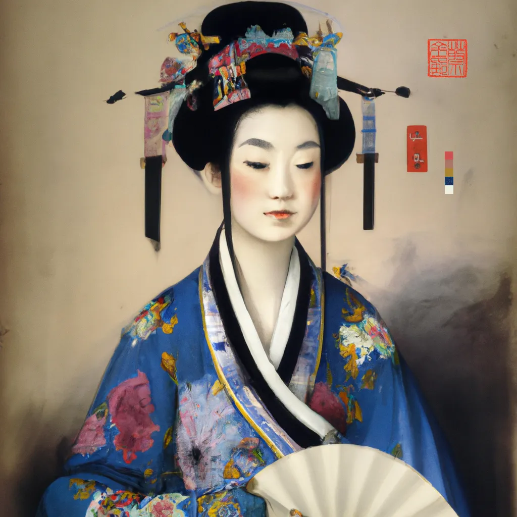 Ài Huà (愛 畫) Collection explores the historical art of traditional Chinese figure painting by taking up the subject of the Chinese Courtesan. Sometimes misunderstood as prostitutes, Courtesans in ancient times were highly trained entertaining performers and masters of the arts. Often considered mental equals to aristocrats, scholars, government officials and all manner of high society Courtesans, gaining prominence in the literati arts, played a formative role in shaping cultural ideals and were affiliated with extraordinary beauty and taste.

The title of this body of work, Ài Huà (愛 畫) is a play on words. ‘Ai’ reflects the generative art technology used to draw out these artworks, but here it has dual meaning as in Chinese the character Ài 愛 means Love. Ài Huà (愛 畫) literally translates as "Love Painting" but can also suggest “a love of painting” or “paintings of love”.

Entertainer, muse, lover and political influencer, Ài Huà (愛 畫) brings to life the exquisite & fascinating world of the Chinese Courtesan and with it sumptuous fashion, rich culture, power, vulnerability & incredible beauty.