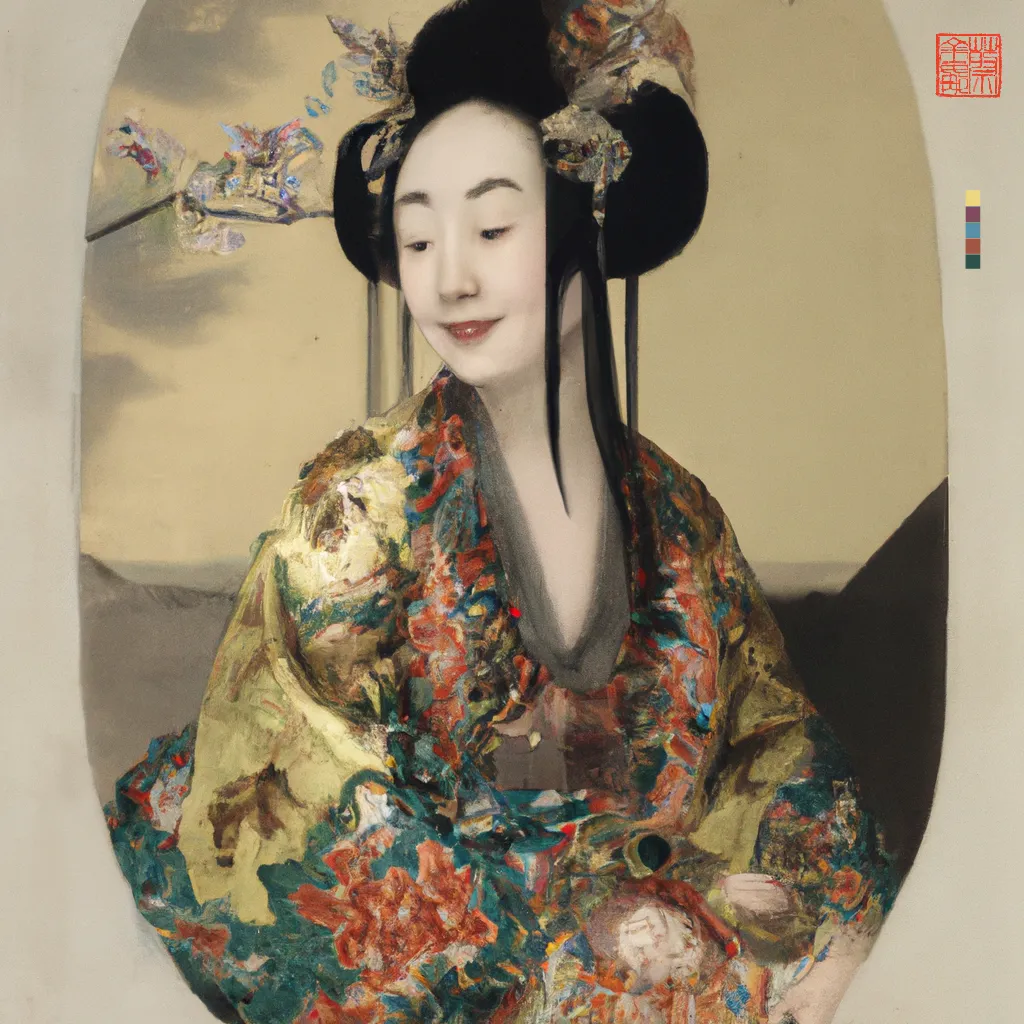 Ài Huà (愛 畫) Collection explores the historical art of traditional Chinese figure painting by taking up the subject of the Chinese Courtesan. Sometimes misunderstood as prostitutes, Courtesans in ancient times were highly trained entertaining performers and masters of the arts. Often considered mental equals to aristocrats, scholars, government officials and all manner of high society Courtesans, gaining prominence in the literati arts, played a formative role in shaping cultural ideals and were affiliated with extraordinary beauty and taste.

The title of this body of work, Ài Huà (愛 畫) is a play on words. ‘Ai’ reflects the generative art technology used to draw out these artworks, but here it has dual meaning as in Chinese the character Ài 愛 means Love. Ài Huà (愛 畫) literally translates as "Love Painting" but can also suggest “a love of painting” or “paintings of love”.

Entertainer, muse, lover and political influencer, Ài Huà (愛 畫) brings to life the exquisite & fascinating world of the Chinese Courtesan and with it sumptuous fashion, rich culture, power, vulnerability & incredible beauty.