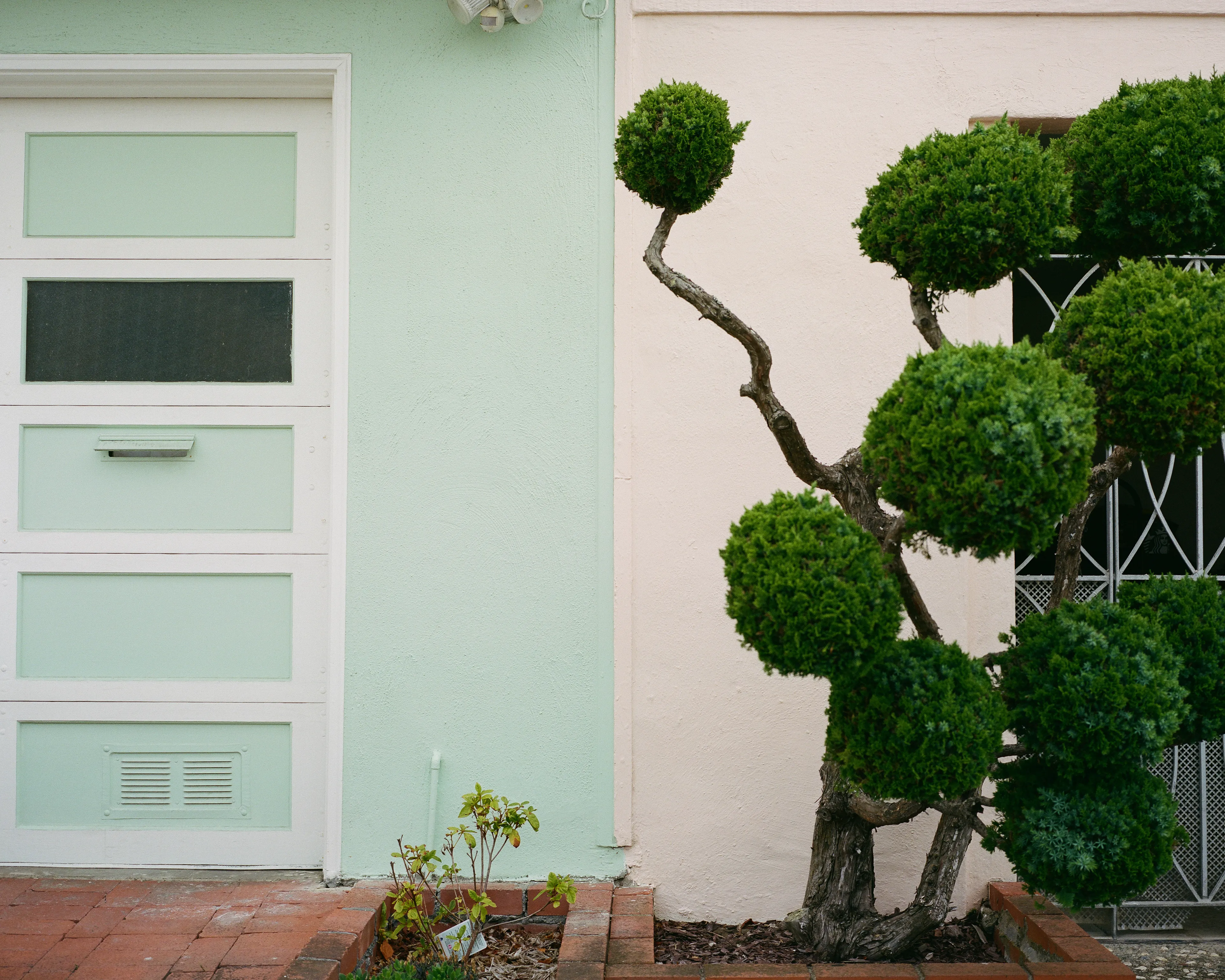 "Outer" is a collection of photographs shot in the Outer Sunset neighborhood of San Francisco, CA. 

Every home in the Outer Sunset has its own unique identity. Although we've likely never met anyone living in these homes, we're able to get a glimpse of their personality through the decorations and color choices of their outer walls.

All photos were shot with a Mamiya 7, using Kodak Portra 400 film stock.