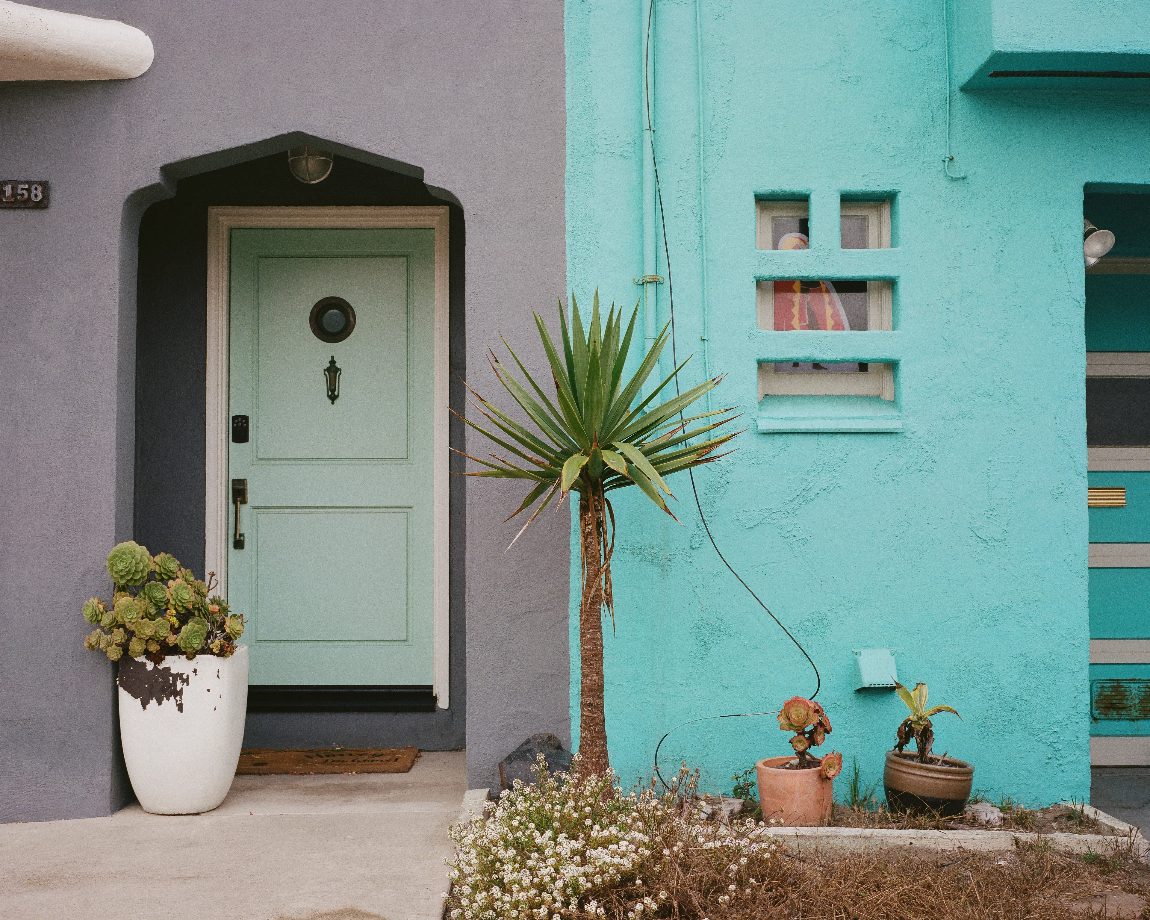 "Outer" is a collection of photographs shot in the Outer Sunset neighborhood of San Francisco, CA. 

Every home in the Outer Sunset has its own unique identity. Although we've likely never met anyone living in these homes, we're able to get a glimpse of their personality through the decorations and color choices of their outer walls.

All photos were shot with a Mamiya 7, using Kodak Portra 400 film stock.