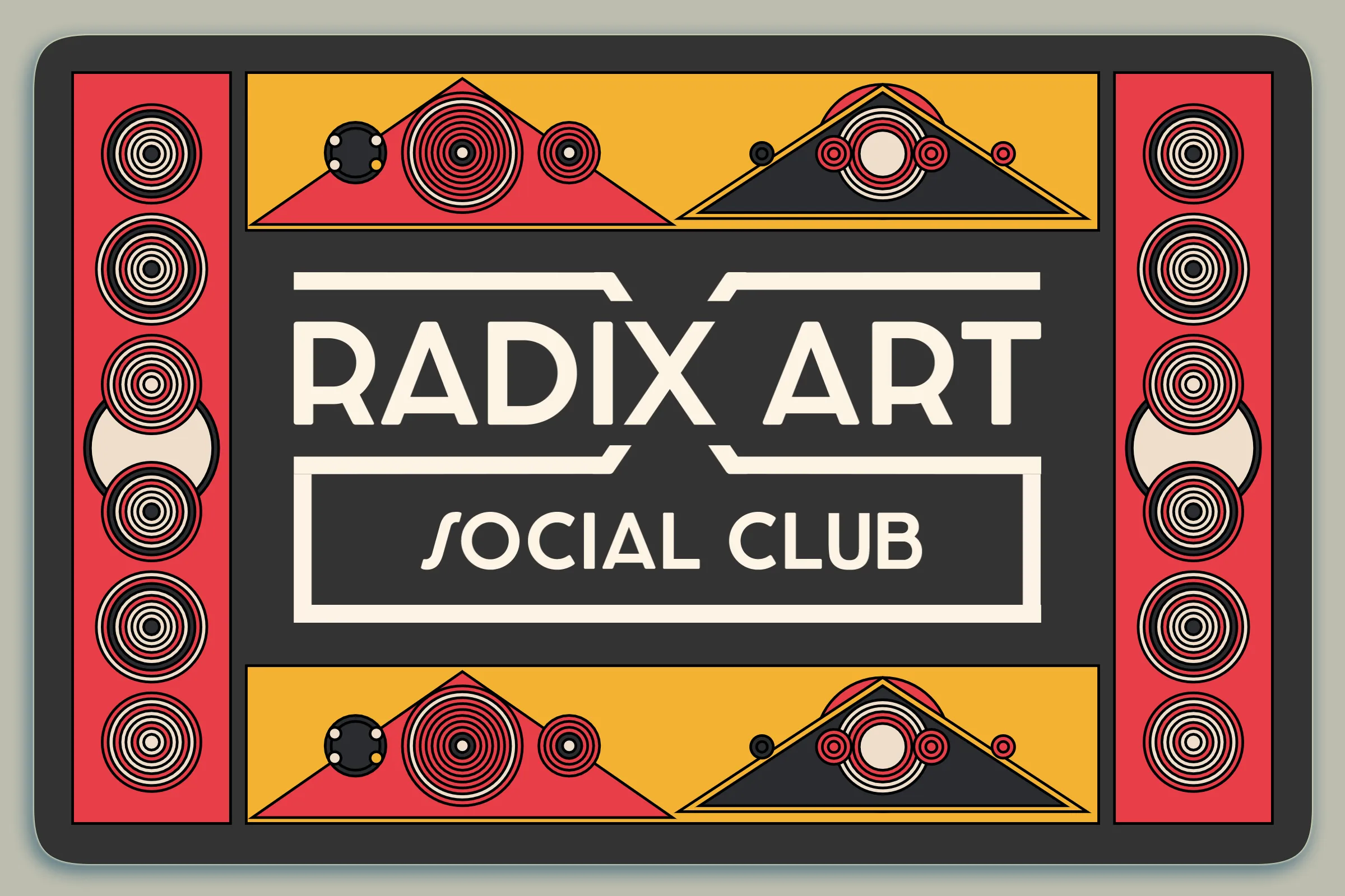 Radix Art Social Club membership card for 2022. Granted to top collectors.

Keep this card in your wallet for access to special channels in the Radix Art Discord and occasional goodies during the year.

Not transferable until 2023.