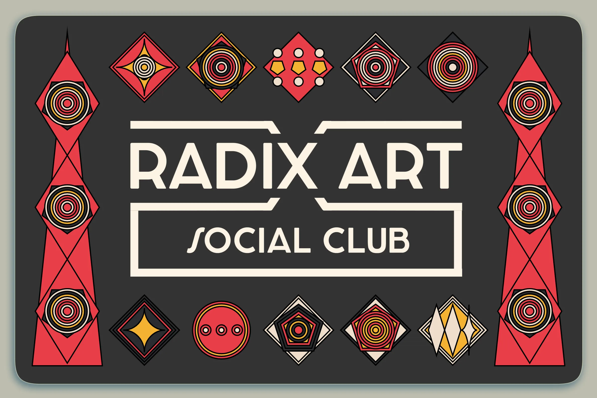 Radix Art Social Club membership card for 2022. Granted to top collectors.

Keep this card in your wallet for access to special channels in the Radix Art Discord and occasional goodies during the year.

Not transferable until 2023.