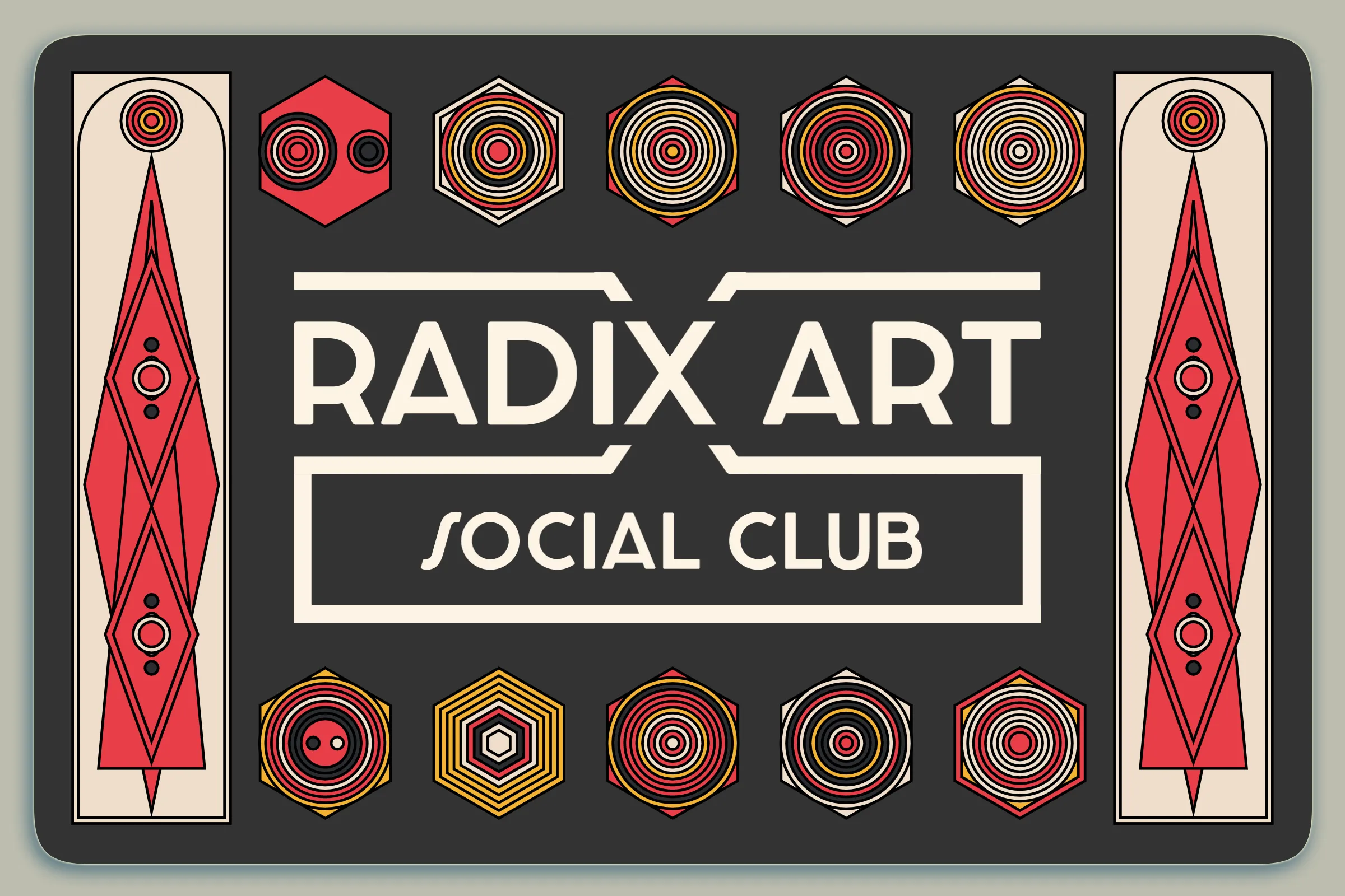 Radix Art Social Club membership card for 2022. Granted to top collectors.

Keep this card in your wallet for access to special channels in the Radix Art Discord and occasional goodies during the year.

Not transferable until 2023.