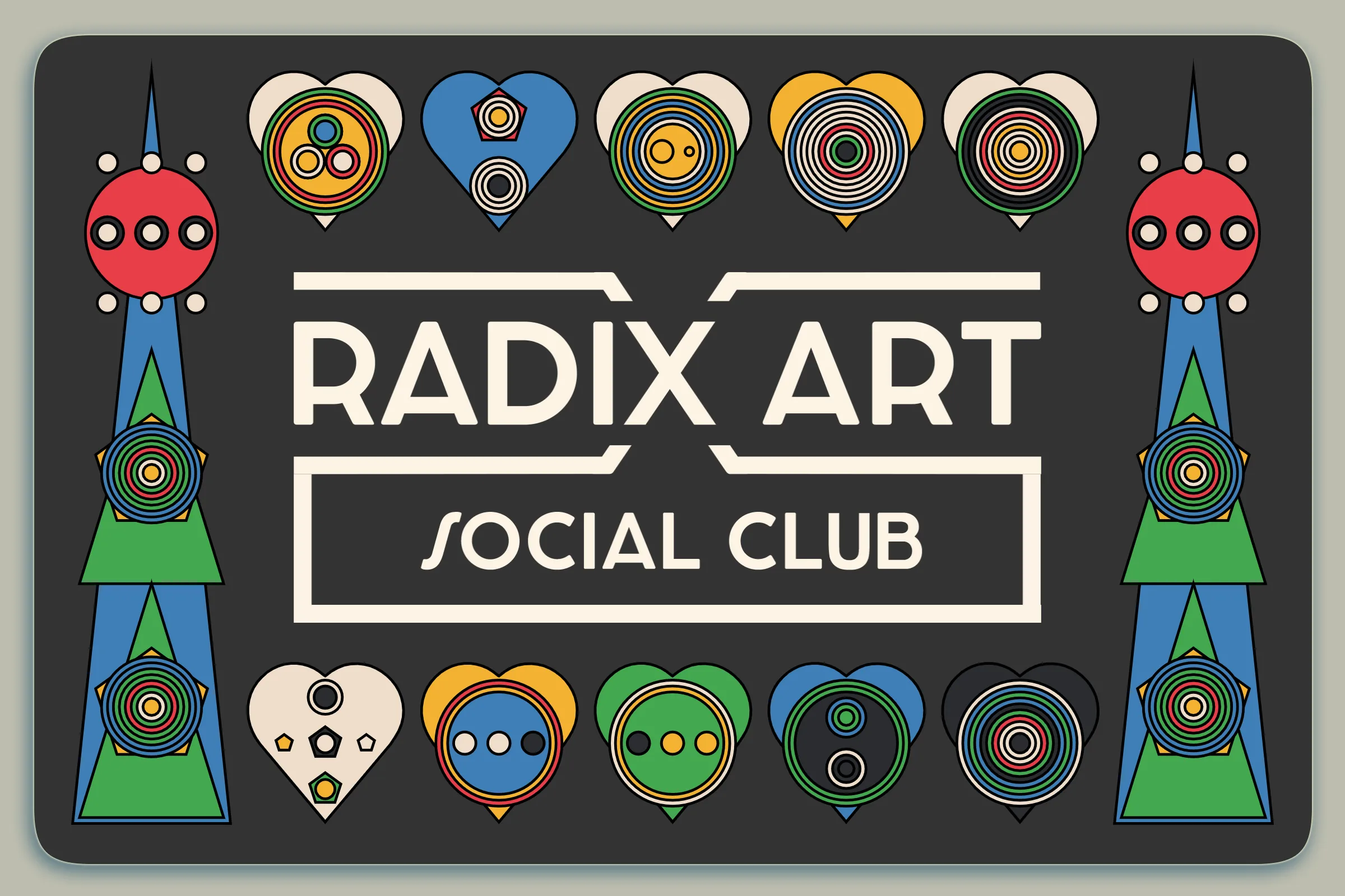 Radix Art Social Club membership card for 2022. Granted to top collectors.

Keep this card in your wallet for access to special channels in the Radix Art Discord and occasional goodies during the year.

Not transferable until 2023.