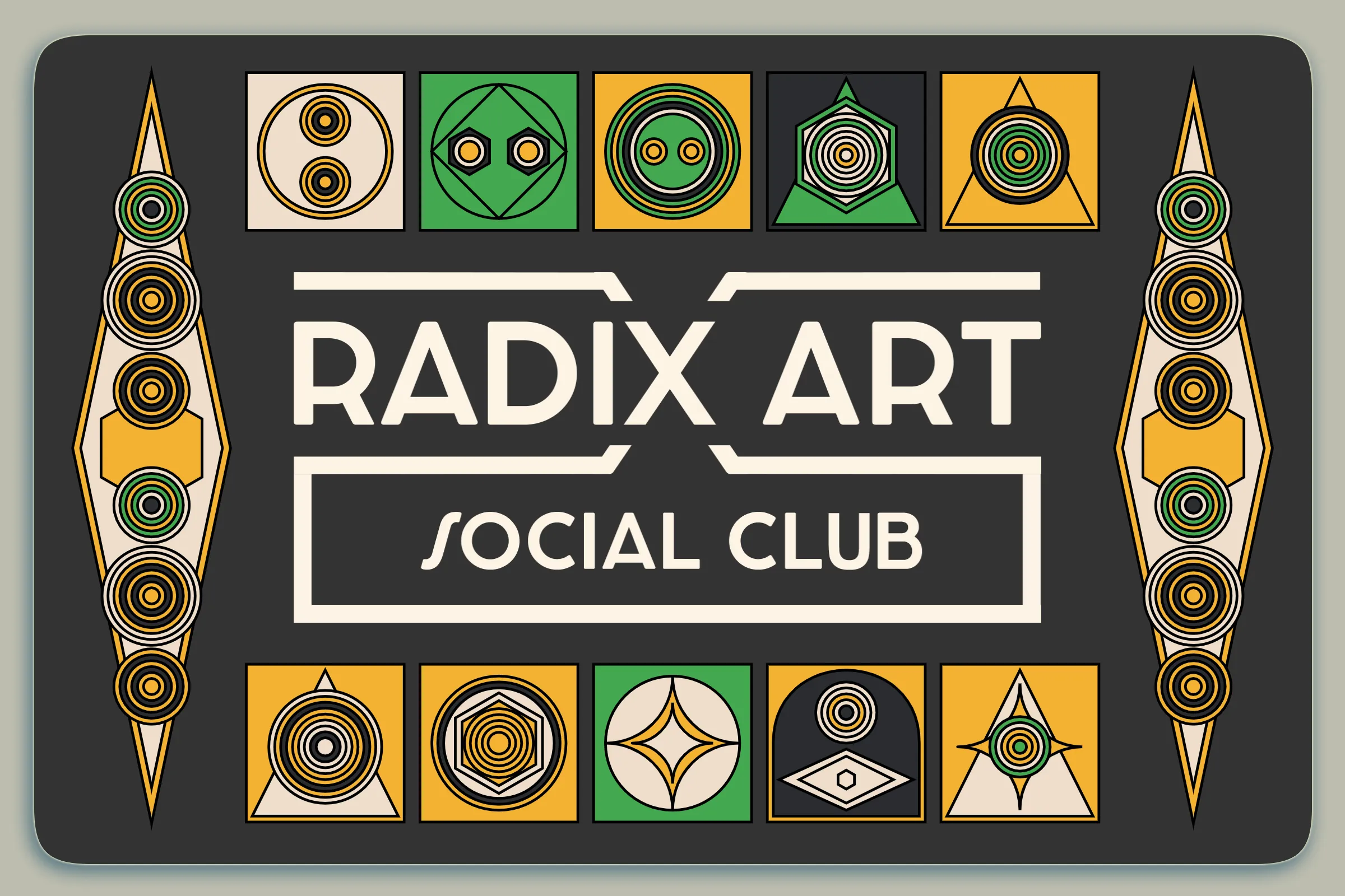 Radix Art Social Club membership card for 2022. Granted to top collectors.

Keep this card in your wallet for access to special channels in the Radix Art Discord and occasional goodies during the year.

Not transferable until 2023.