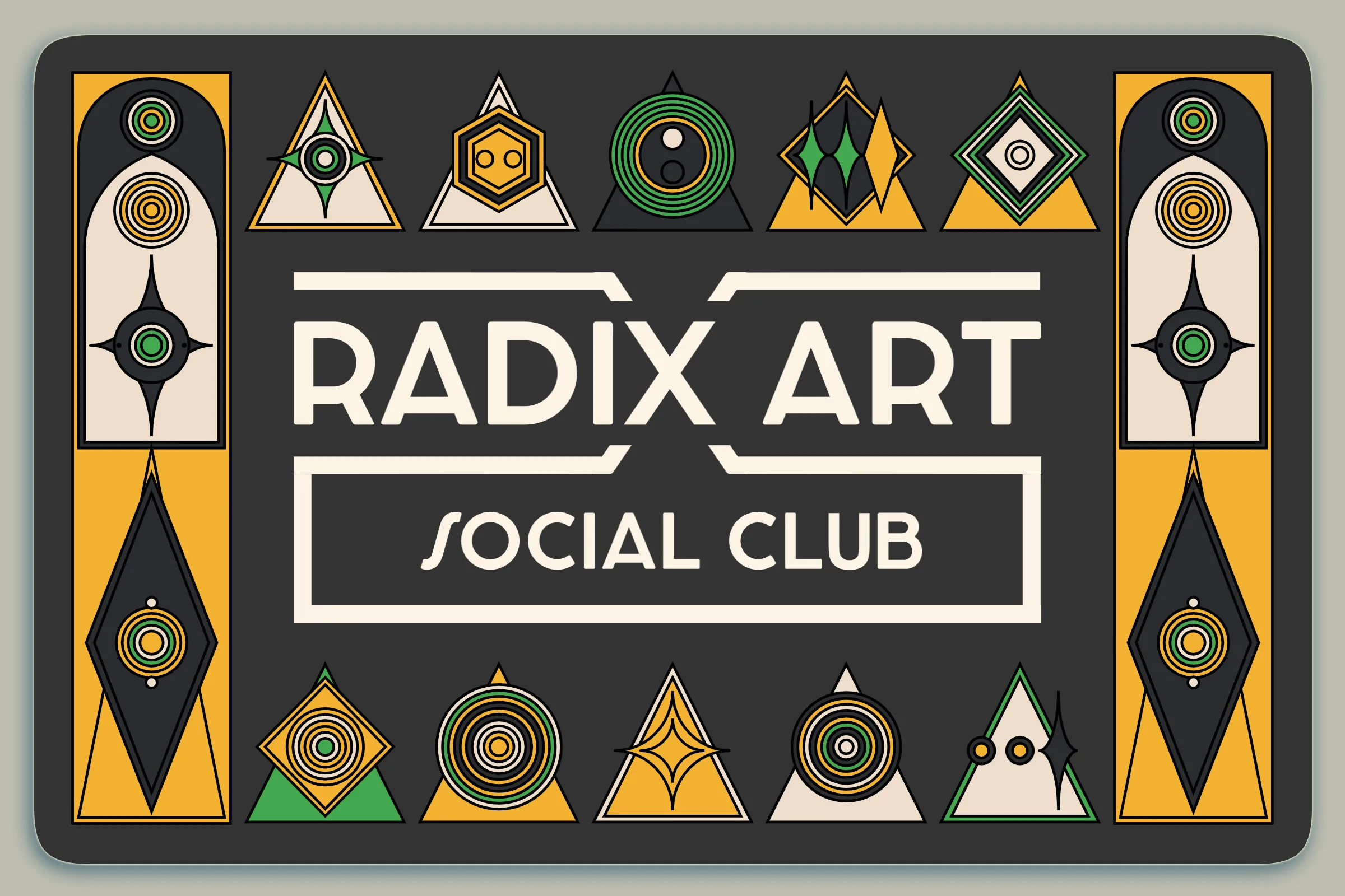 Radix Art Social Club membership card for 2022. Granted to top collectors.

Keep this card in your wallet for access to special channels in the Radix Art Discord and occasional goodies during the year.

Not transferable until 2023.