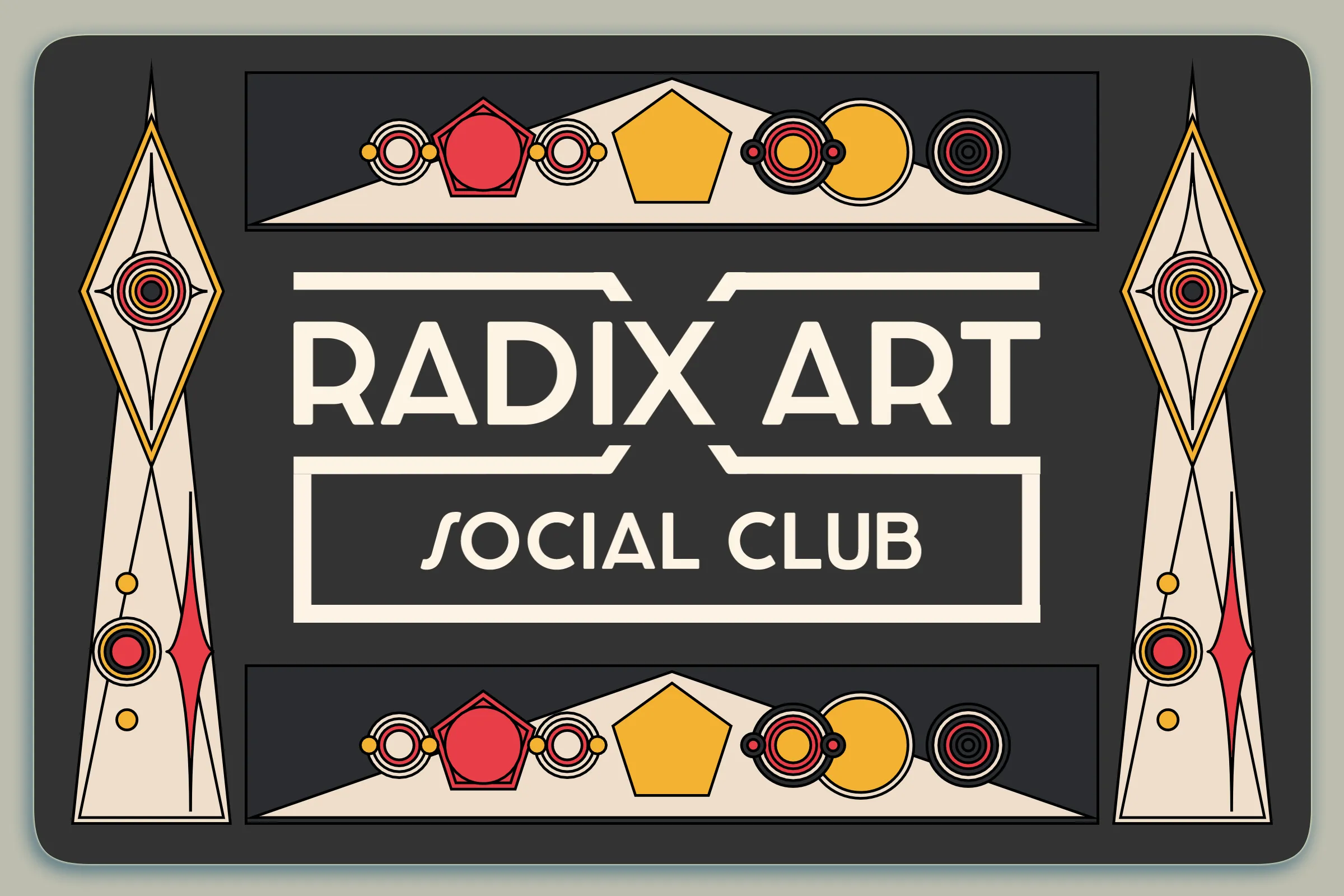 Radix Art Social Club membership card for 2022. Granted to top collectors.

Keep this card in your wallet for access to special channels in the Radix Art Discord and occasional goodies during the year.

Not transferable until 2023.