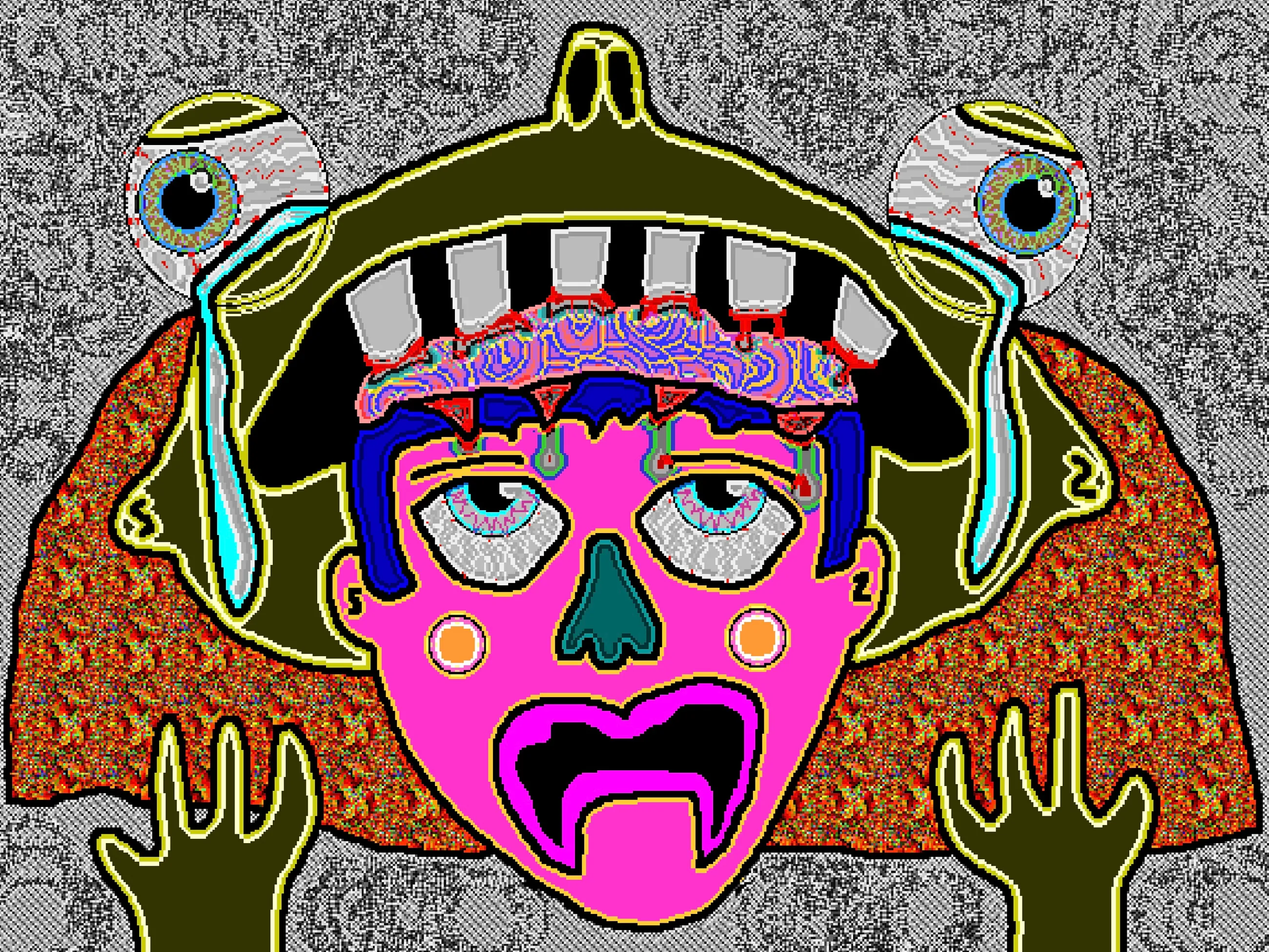 This is Inferno XXXIII of Sarah Zucker’s Divine Comedy.

Divine Comedy is a tale of an artist’s personal transformation when stopped mid-way on life’s journey. This series of digital paintings tells Sarah Zucker's story using the narrative structure of Dante’s classic work.

Created using vintage KidPix Studio software from 1993 – the artist’s first digital toolset.

[CLICK HERE TO READ Inferno XXXIII](https://www.gutenberg.org/files/8800/8800-h/8800-h.htm#cantoI.33)