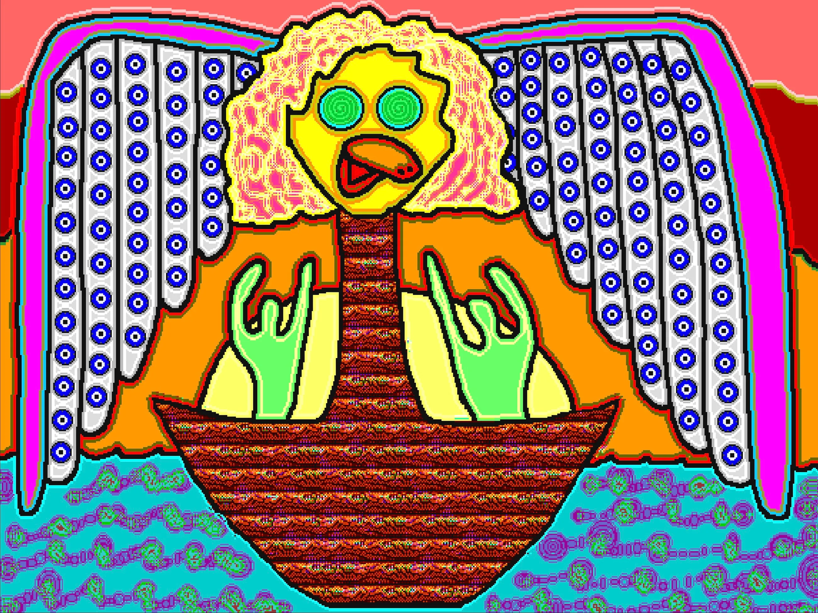 This is Purgatorio II of Sarah Zucker’s Divine Comedy.

Divine Comedy is a tale of an artist’s personal transformation when stopped mid-way on life’s journey. This series of digital paintings tells Sarah Zucker's story using the narrative structure of Dante’s classic work.

Created using vintage KidPix Studio software from 1993 – the artist’s first digital toolset.

[CLICK HERE TO READ Purgatorio II](https://www.gutenberg.org/files/8800/8800-h/8800-h.htm#cantoII.2)