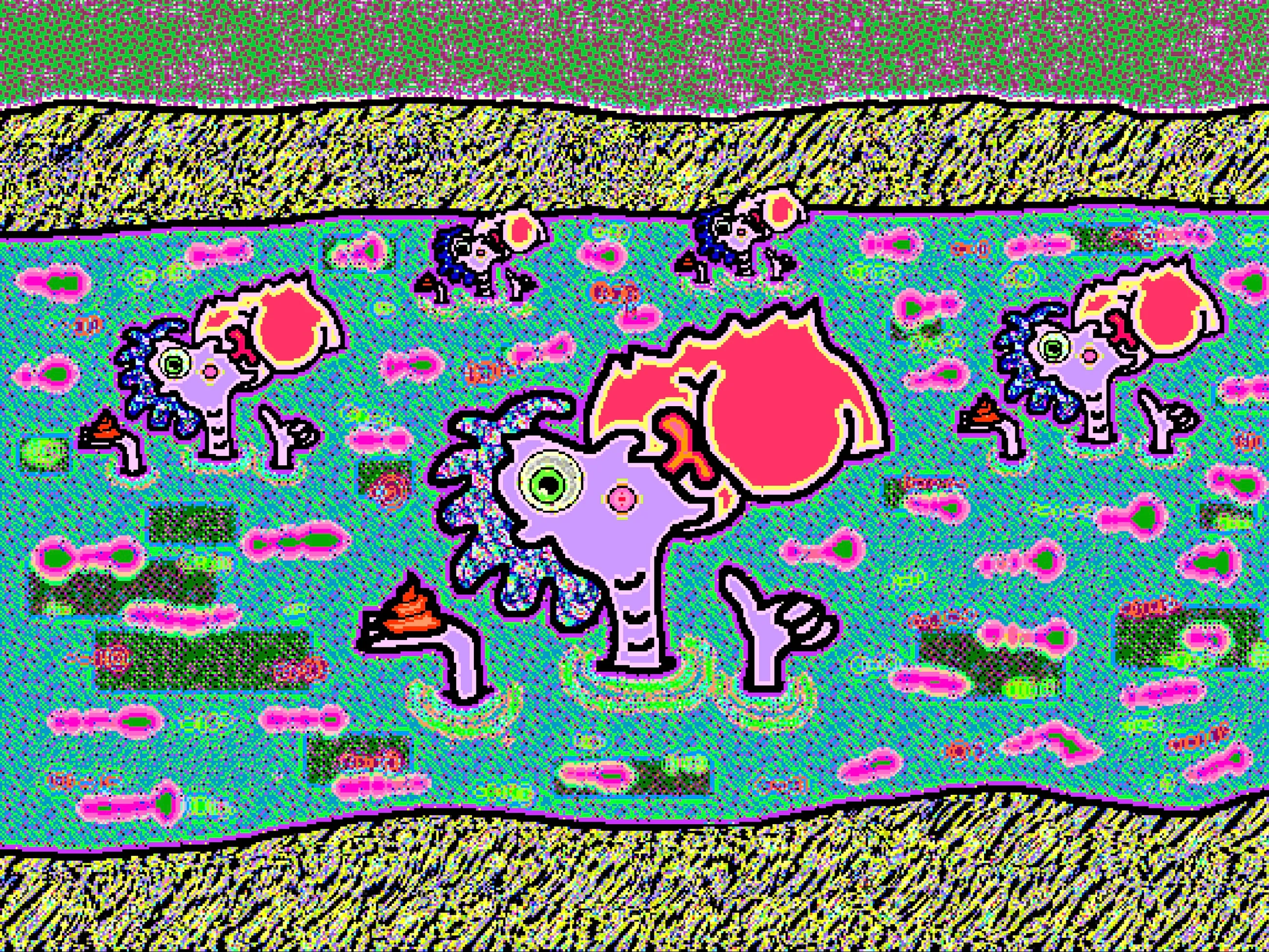 This is Inferno XVIII of Sarah Zucker’s Divine Comedy.

Divine Comedy is a tale of an artist’s personal transformation when stopped mid-way on life’s journey. This series of digital paintings tells Sarah Zucker's story using the narrative structure of Dante’s classic work.

Created using vintage KidPix Studio software from 1993 – the artist’s first digital toolset.

[CLICK HERE TO READ Inferno XVIII](https://www.gutenberg.org/files/8800/8800-h/8800-h.htm#cantoI.18)