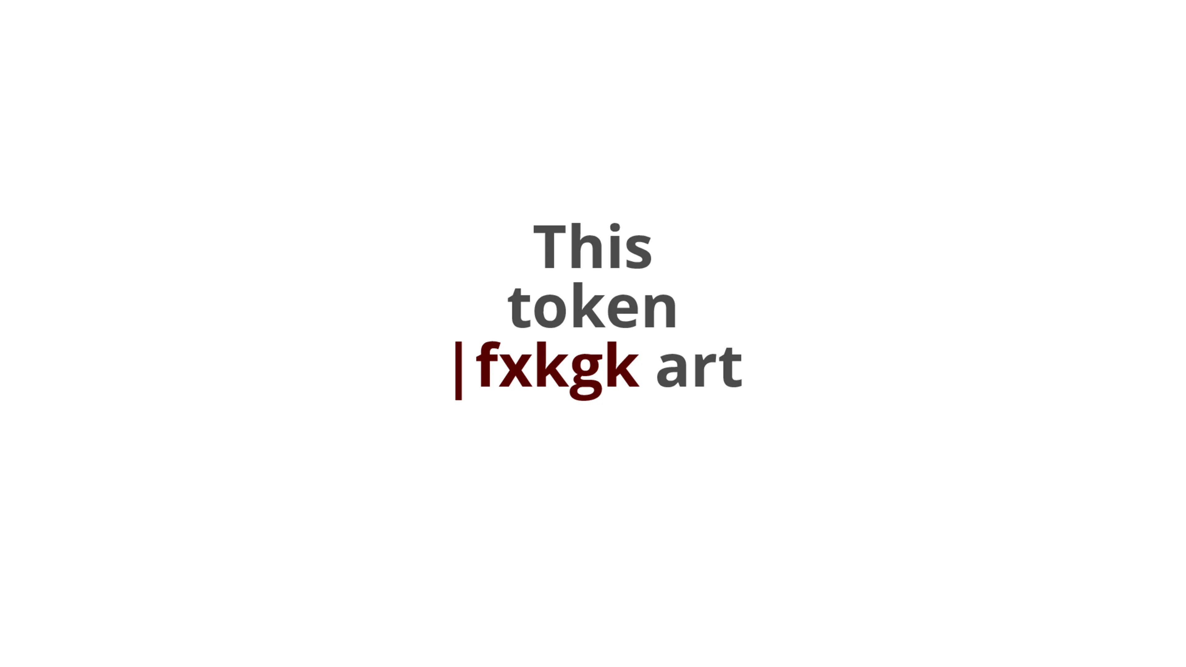 A token that can be nominated as art (or not) by its owner in a way that is encrypted and known only to them. Number 2 in an edition of 16.