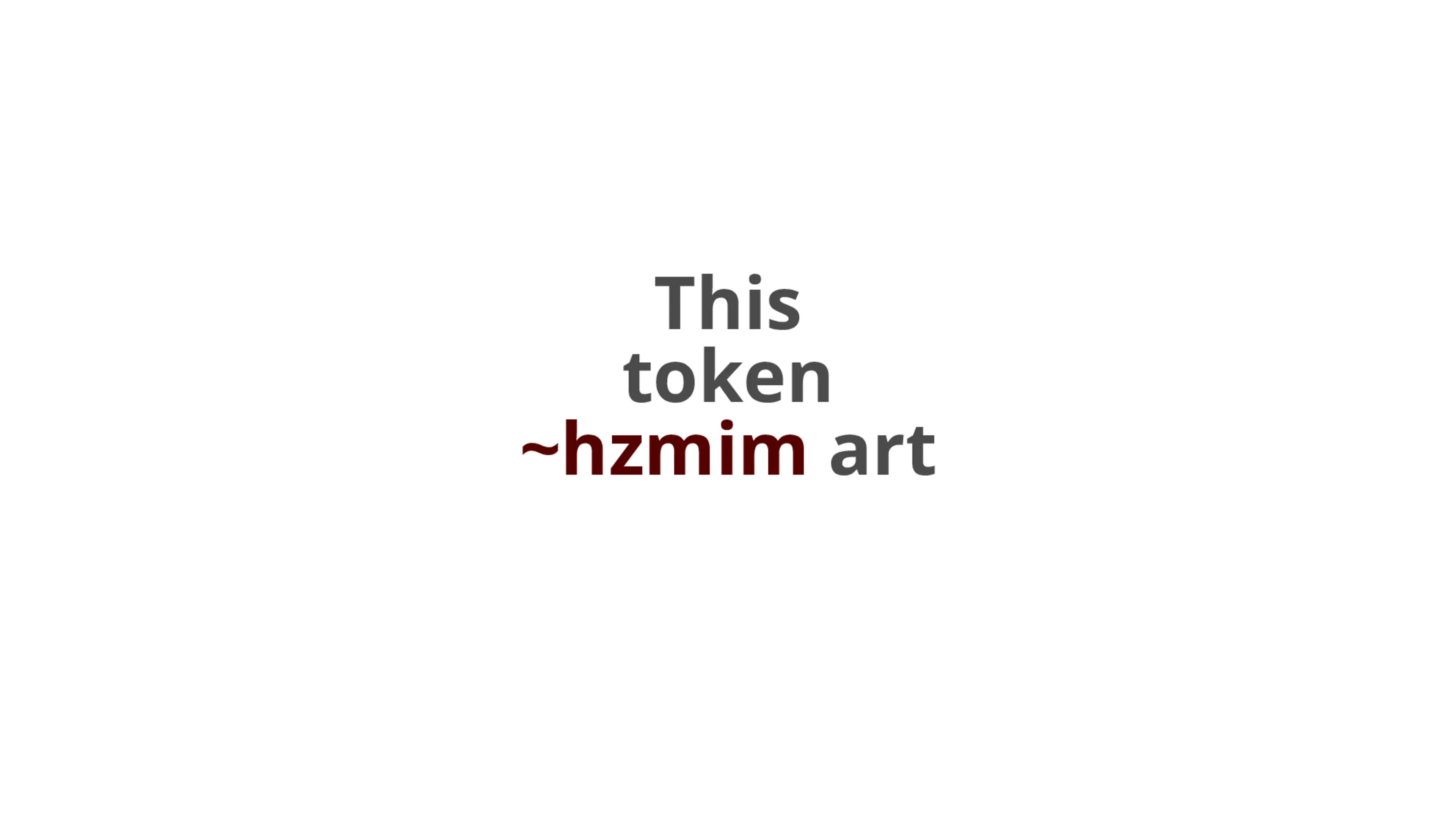 A token that can be nominated as art (or not) by its owner in a way that is encrypted and known only to them. Number 4 in an edition of 16.