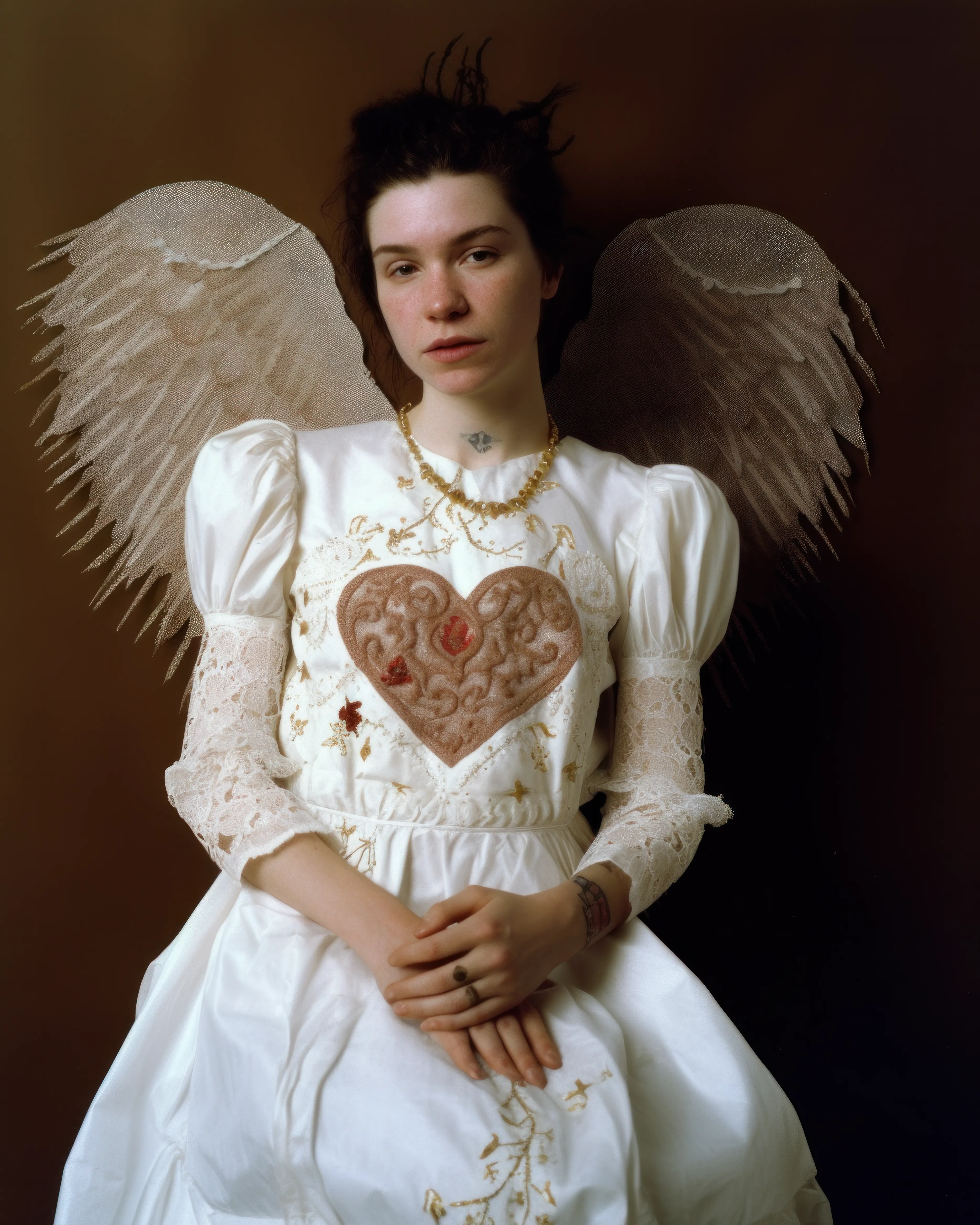 “As an AI language model, I do not have personal beliefs or opinions, as I am a machine designed to process and generate information based on data and algorithms. My responses are based on the information and data that I have been trained on, and I am programmed to provide factual and informative responses to the best of my ability. The concept of angels exists in various religious and spiritual traditions, and the belief in angels is a matter of personal faith and interpretation.” – ChatGPT, April 2023


Angel.7 is part of the exhibition ALGORITHMIC EMPATHY. THE PROMISES OF AI, presented by EXPANDED.ART and VerticalCrypto Art at EXPANDED.ART in Berlin, 18-23 April, 2023.

17 artists explore the vast potential of future relationships between AI and creative expression to hypothesize on the not-so-distant future. 
 
In a world where technological advancements happen in the blink of an eye, AI is being pointed to in the cultural zeitgeist as an example of a potentially bleak and ominous future. It is worth considering, however, the ways computers and machine learning can push forward creativity, human connection and philosophical dialogues.