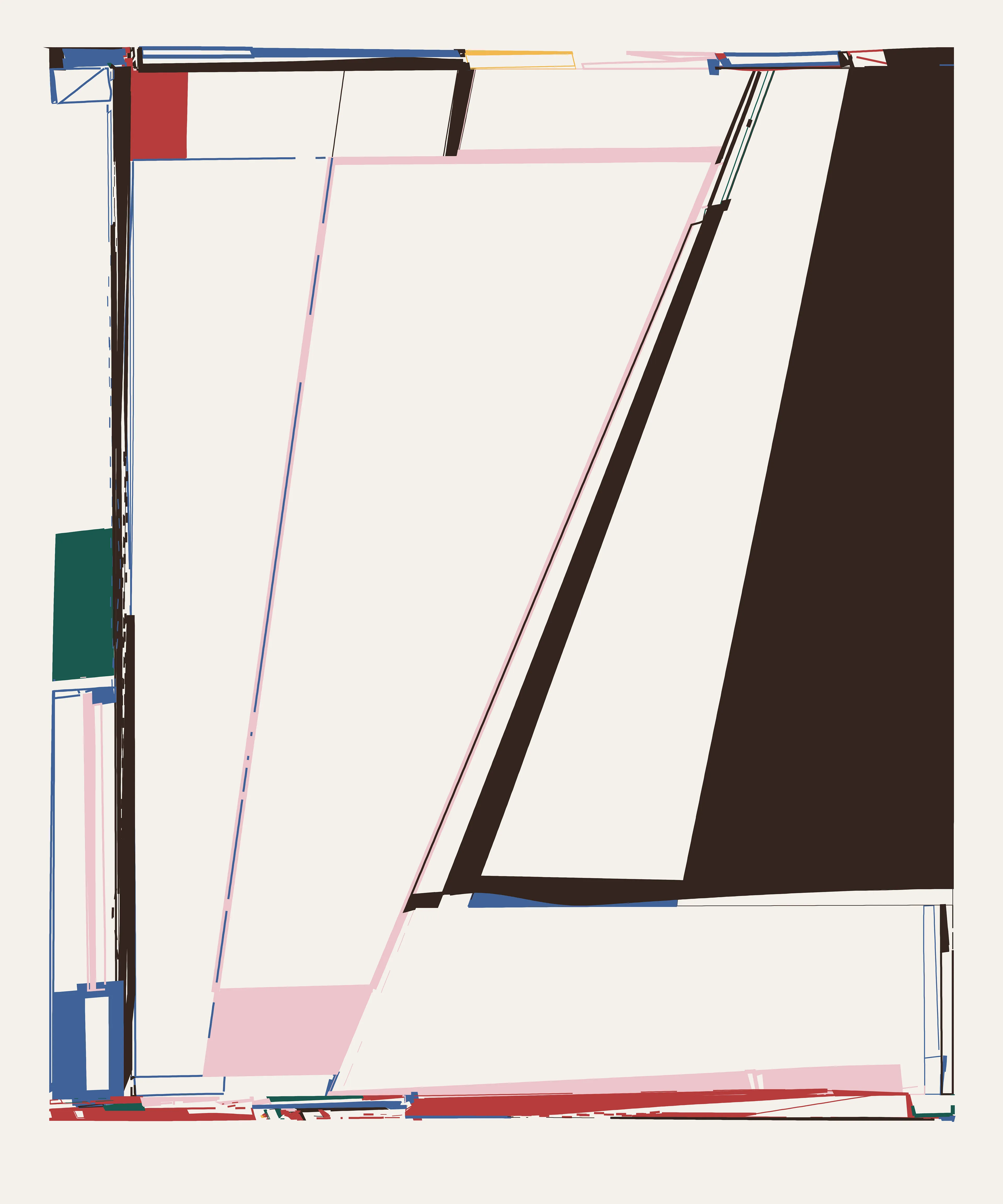 iostream is a generative algorithmic series of 12 unique outputs, produced as a six-color silkscreen limited edition print on Legion Stonehenge paper.

This NFT represents the certified ownership of the physical work, which is controlled by an NFC chip, and must accompany all future sales. Please do not buy this NFT as a standalone item.