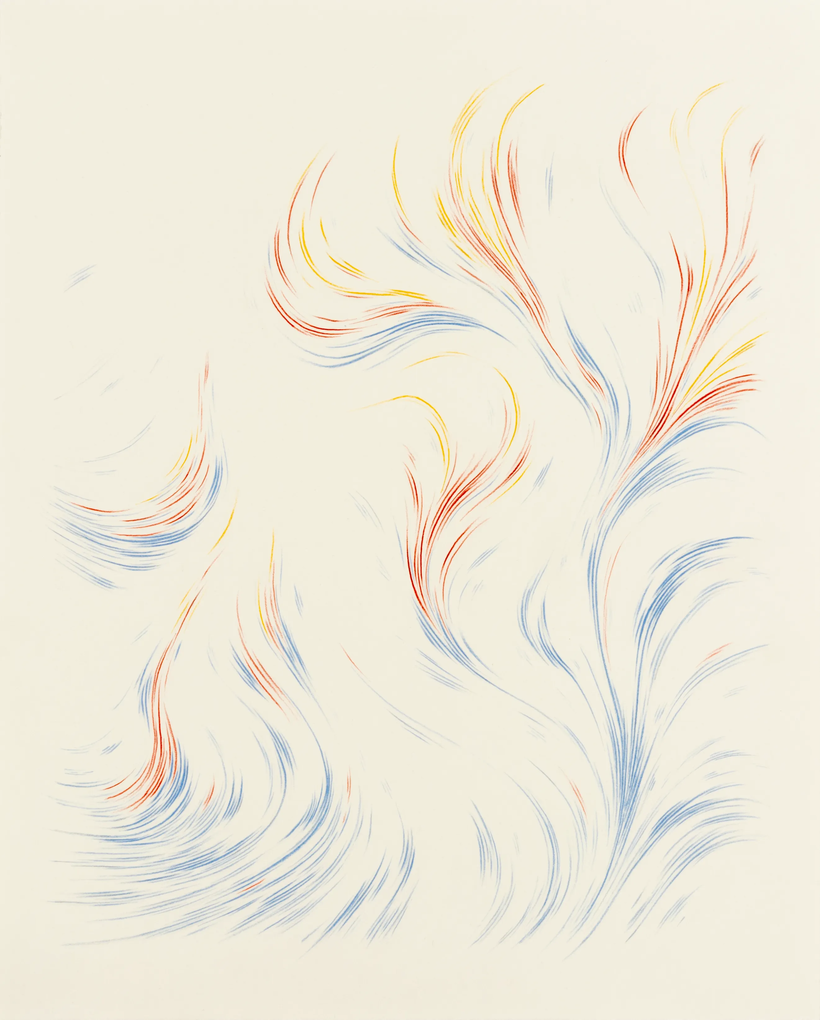 Flow Interpretation is a generative design produced by hand and plotter, with colored pencil on paper. This NFT represents the certified ownership of the physical work, which is controlled by an NFC chip, and must accompany all future sales. This NFT is not for sale as a standalone item.