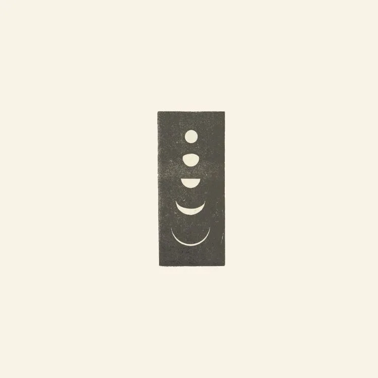 A hand made rubber stamp work.