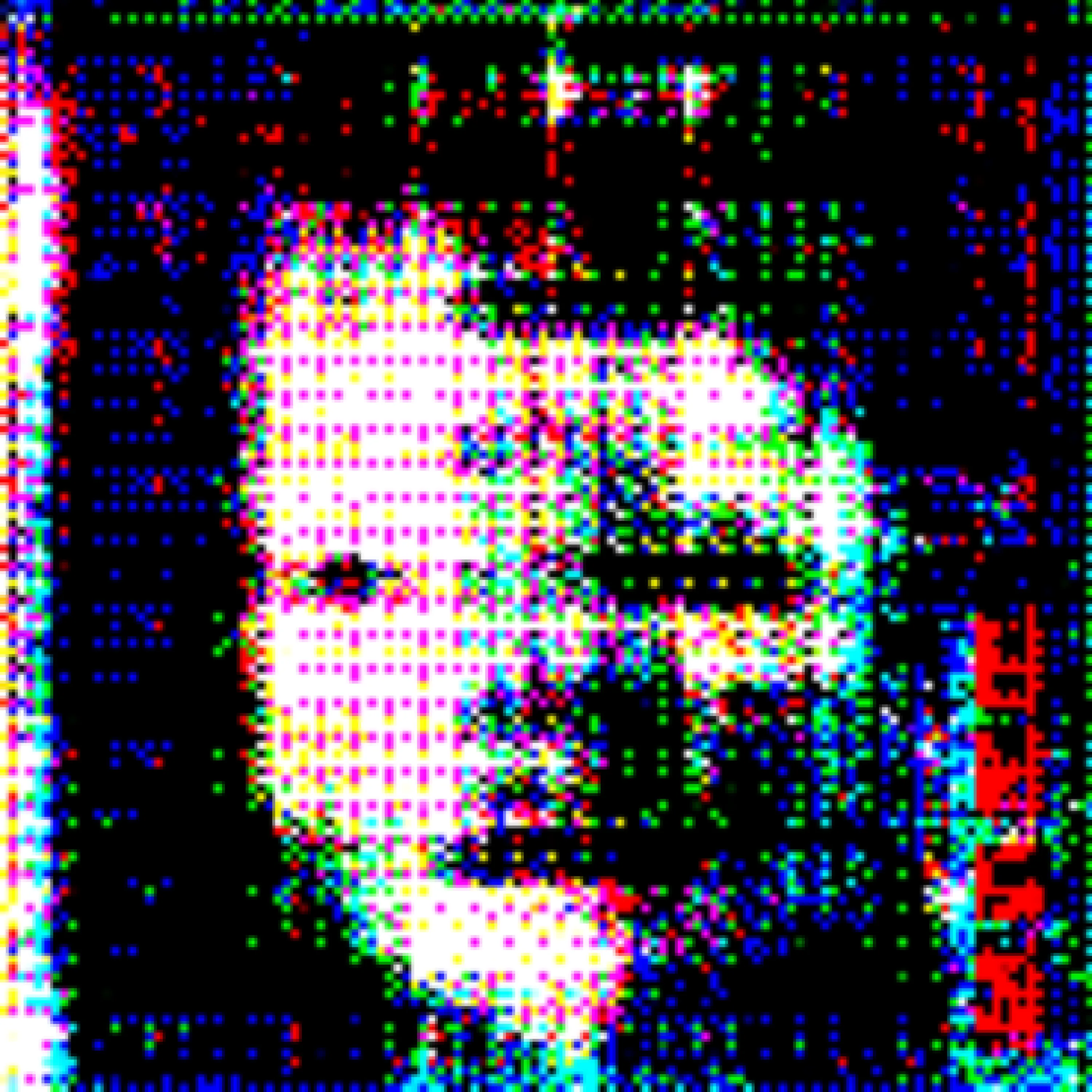SBF • Nov 7, 2022

Made with a DCGAN using CC0 photographs, illustrations, Stable Diffusion outputs and text as inputs. Upscaled to 3000x3000.

CC0