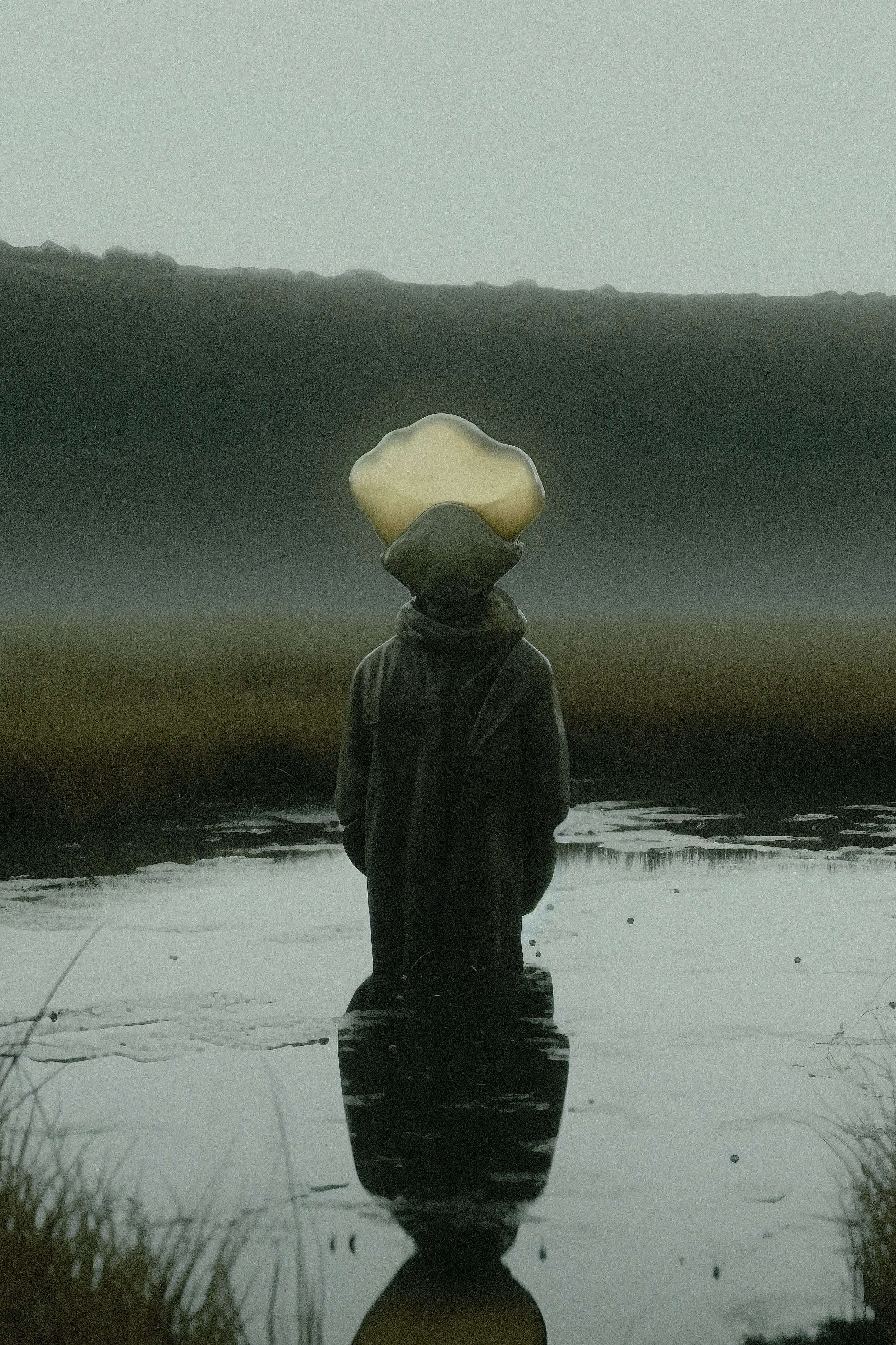 Patient and resolute, he waits in the void, a keeper of lost conversations. With every passing moment, he counts the days until the echoes of dreams and thoughts return. "I'm staying where you are, keeping all you have, until you found what you seek," he promises, as he holds steadfast in his duty.
