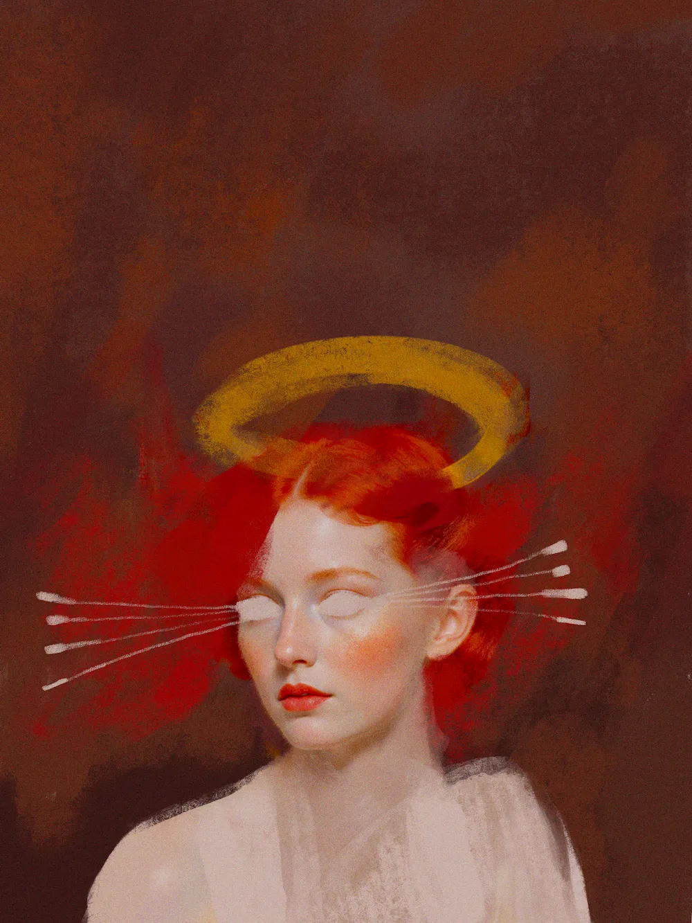 EIDOLON: Echoes of Human History

A series of 404 digital portraits — fragments of human, mythic, and divine selves reborn through Rocketgirl’s vision.

Each EIDOLON belongs to one of nine Orders, tracing the blurred line between identity, faith, surveillance, and imagination.

Some are serene, others violent; all are reflections of us.

*From the Order of Angels.*