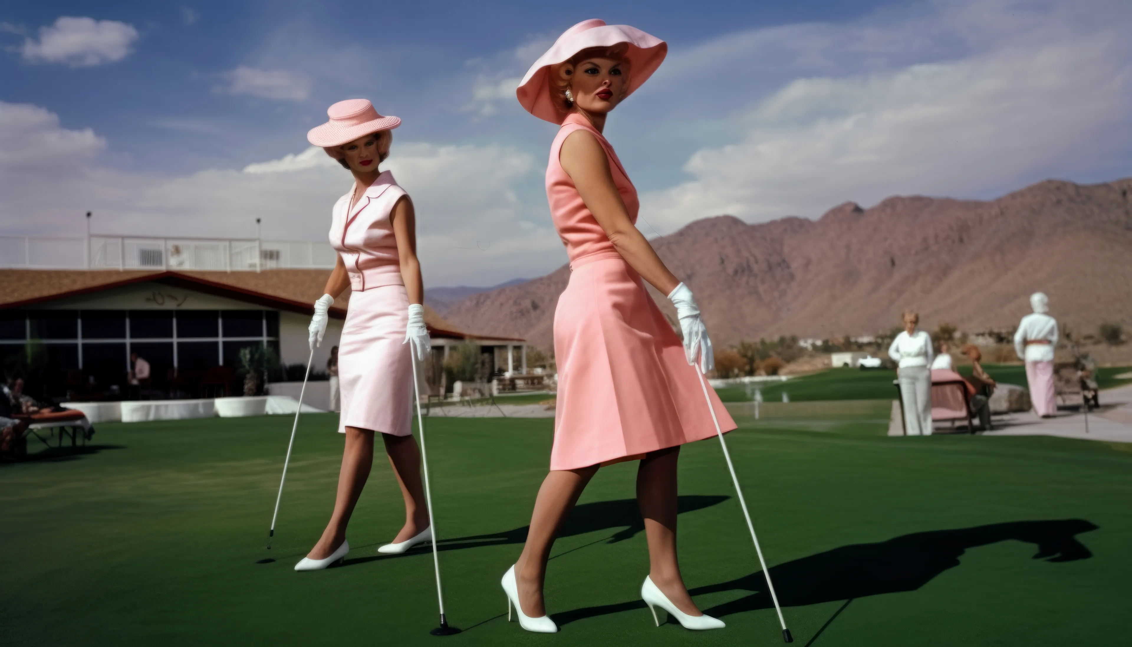 "Las Vegas: Rapid Change in the West" is a collection of AI post-photography that places viewers into a discussion on what it means to experience personal, societal, and environmental change. Through diverse narrative scenarios, this collection captures the glamour, violence, and everyday moments that happen in a mythical version of one of the most dramatic transitions in the American West.

In the 1950s and 1960s, Las Vegas experienced a rapid transition from a quiet, rural desert town into a major tourist destination, run by the mob, that hosted an increasing mobile US population. Las Vegas quickly evolved into a mythical place in people's minds where perception, "reality' and lived experiences are often in conflict. Life goes on, but it is often weird.

Post-prompt editing is kept to a minimum to allow the strangeness and quirks of AI to come through, providing a historical look at what MidJourney was like during this particular time with these specific circumstances.

Midjourney V5 (5, 5.1 & 5.2)  
Topaz upscale for size  
5824 x 3328 pixels

Pop Punk