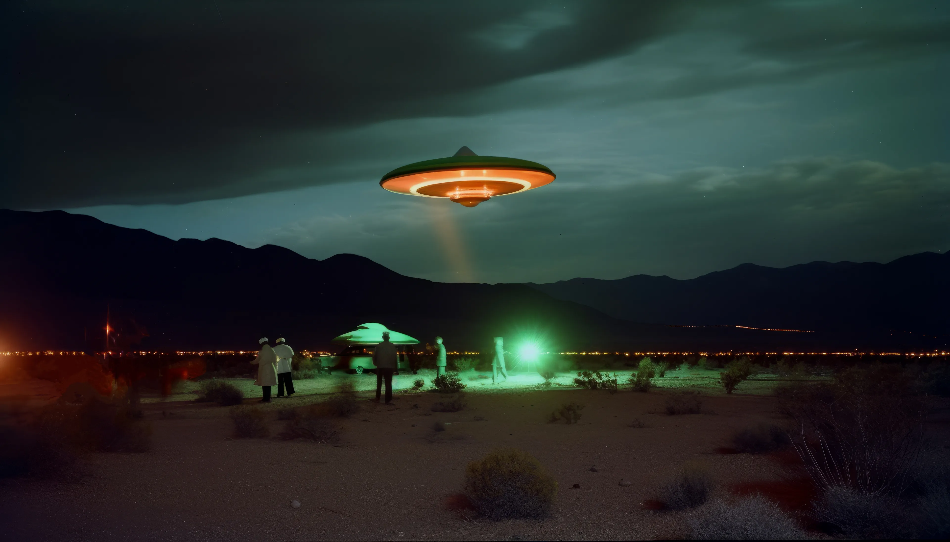 "Las Vegas: Rapid Change in the West" is a collection of AI post-photography that places viewers into a discussion on what it means to experience personal, societal, and environmental change. Through diverse narrative scenarios, this collection captures the glamour, violence, and everyday moments that happen in a mythical version of one of the most dramatic transitions in the American West.

In the 1950s and 1960s, Las Vegas experienced a rapid transition from a quiet, rural desert town into a major tourist destination, run by the mob, that hosted an increasing mobile US population. Las Vegas quickly evolved into a mythical place in people's minds where perception, "reality' and lived experiences are often in conflict. Life goes on, but it is often weird.

Post-prompt editing is kept to a minimum to allow the strangeness and quirks of AI to come through, providing a historical look at what MidJourney was like during this particular time with these specific circumstances.

Midjourney V5 (5, 5.1 & 5.2)  
Topaz upscale for size  
5824 x 3328 pixels

Pop Punk