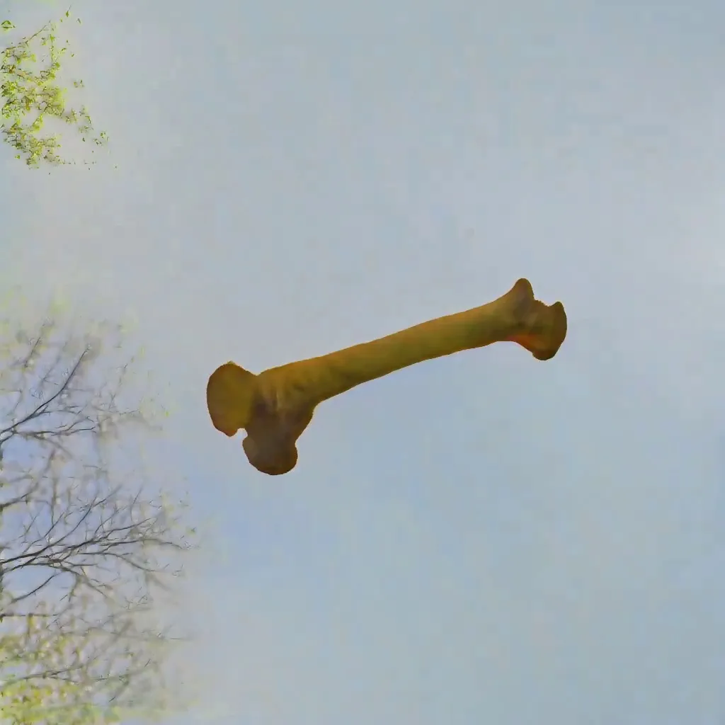 Bones in the sky in a vanishing of the genuine. The physical reality enters hyperreality through film photographs via a GAN Generative Adversarial Network. Inspired by Georgia O'Keefe by way of Jean Baudrillard. This is a special selection by a viewer of Bones In The Sky Marfa from a live feed of the model generating unique images never to be seen again.