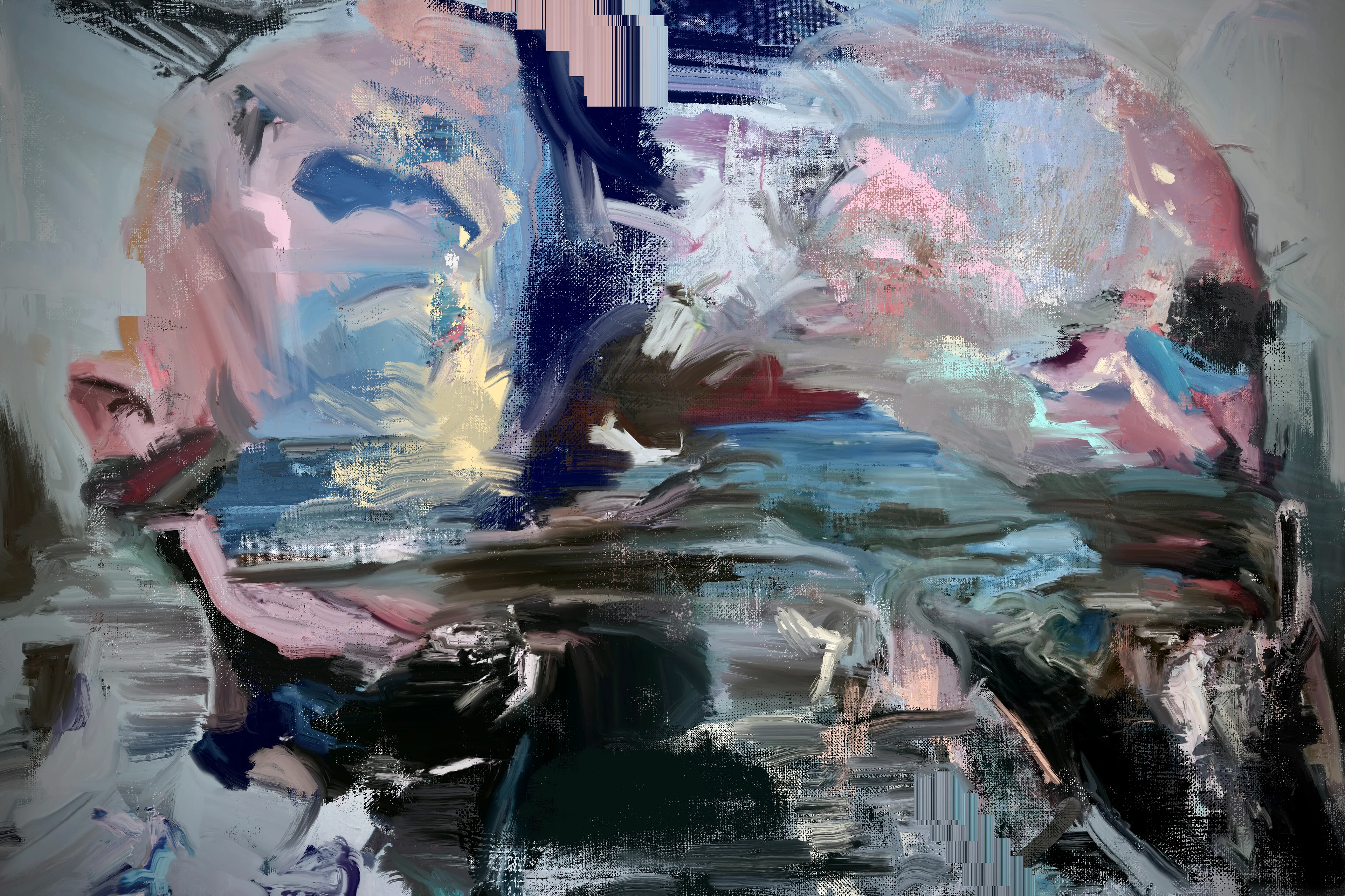 Corporate Interloper - Head Study F I  Painting I Circa 2023