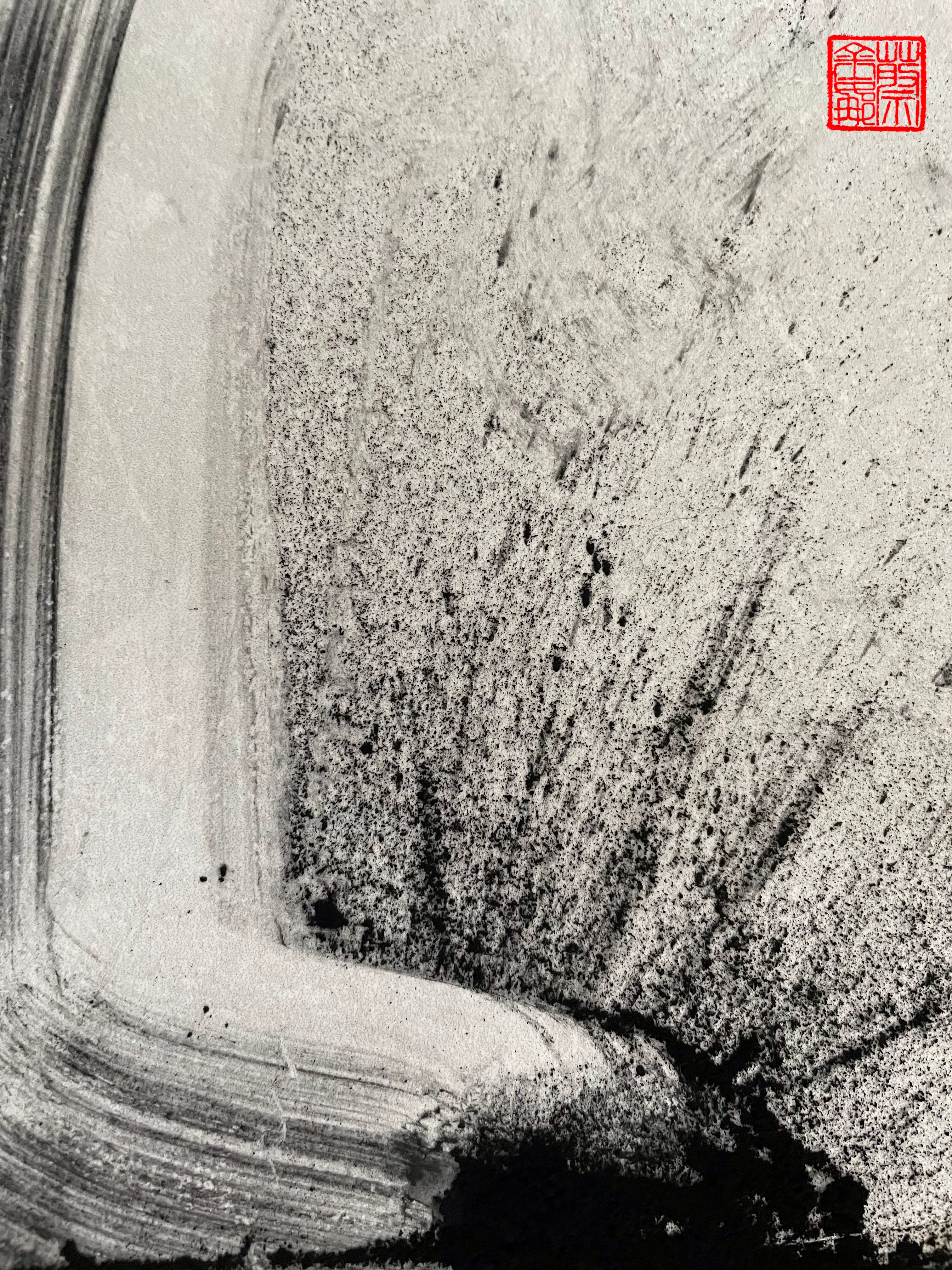 ‘Pulse-beat’ Collection  
A breath or a pulse-beat of the undefinable spirit of life.

“When painting follows the heart, the obstructing veils are removed, all the innumerable things of Heaven and Earth can be represented.” - Shih-t’ao (1642-1707) 

Painting with charcoal on ceramic informed by the technique and philosophy of traditional Chinese painting. Translated into digital through photography. Physical work - destroyed.

1/1  
Date: 2023  
Artist: Georgina Hooper  
3023 x 4032 px  
16.8MB  
12MP