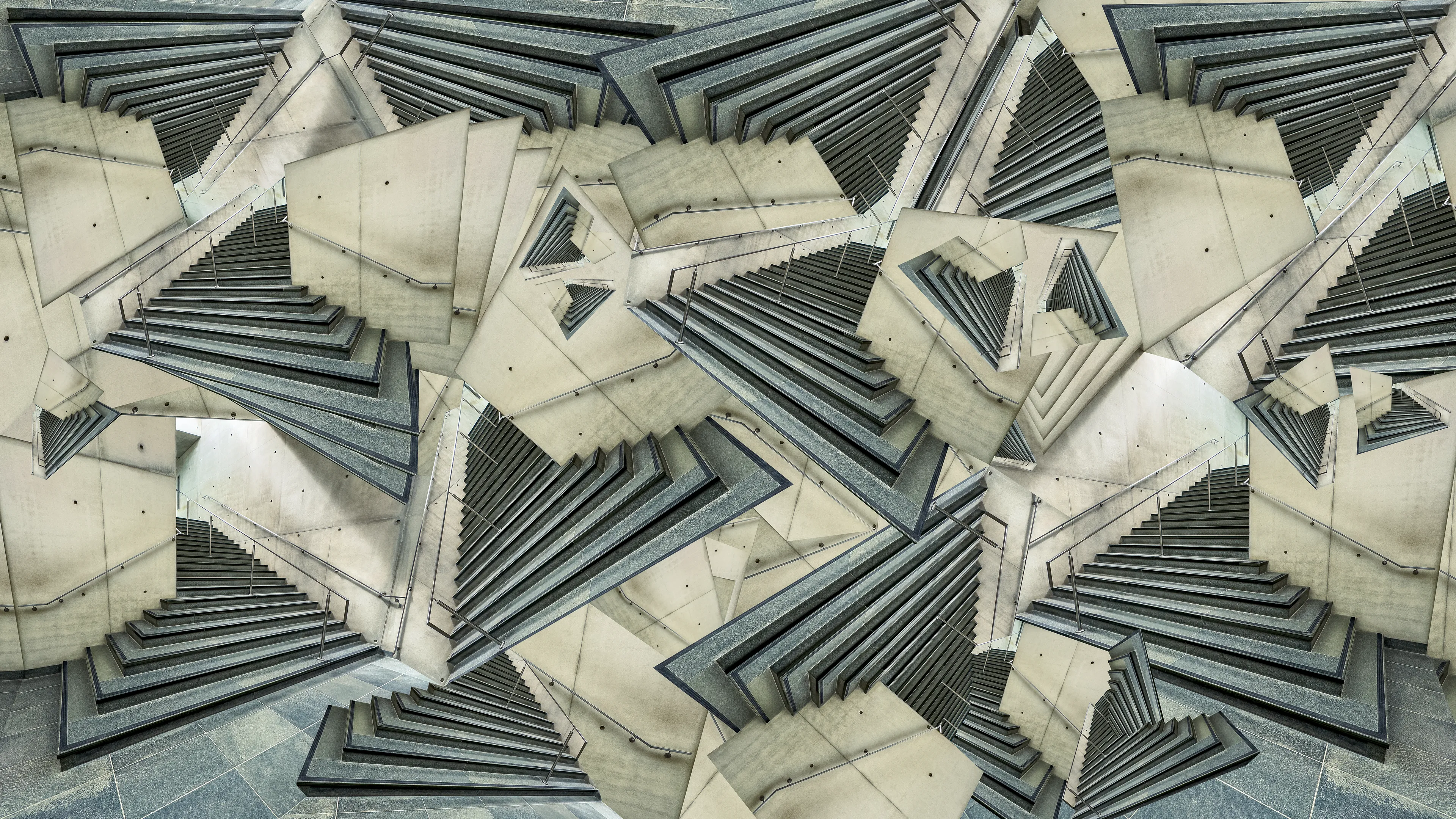 title: orangerie stairs  
id: iuridclgs20231104  
by: iuri kothe  
collection: stairs  
size: 7680x4320px (8K)  
medium: digital collage  
tools: affinity photo, ipad pro w pencil, macbook pro, iphone  
architect: olivier brochet  
location: paris - france

source:

photo by iuri kothe from l’orangerie museum stairs in paris, france

photo timestamp: 20230805T162359