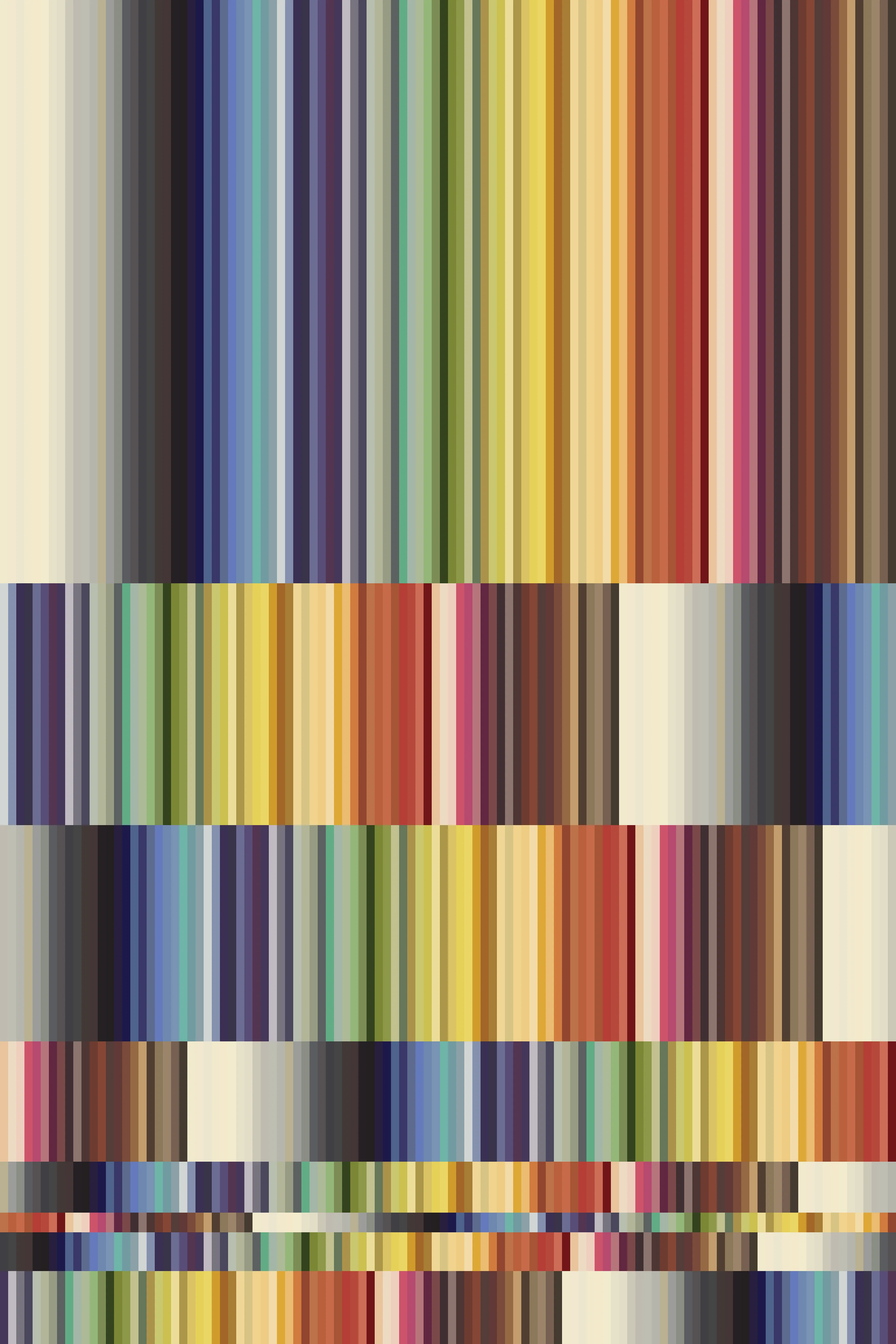 Nomenclature Shift by ippsketch and Nick Rougeux
7200 × 10800 px
Edition 1 of 1

Werner's Nomenclature of Colors, first published in 1814, served as a classification guide before photography became commonplace and was used by Charles Darwin during voyages on the HMS Beagle. These 110 colors, arranged here in the order presented in the book (whites, greys, blacks, blues, purples, greens, yellows, oranges, reds, browns), are brought forth from the natural world and from aged and yellowed pages to digital form, and given new life.

Sketched with code