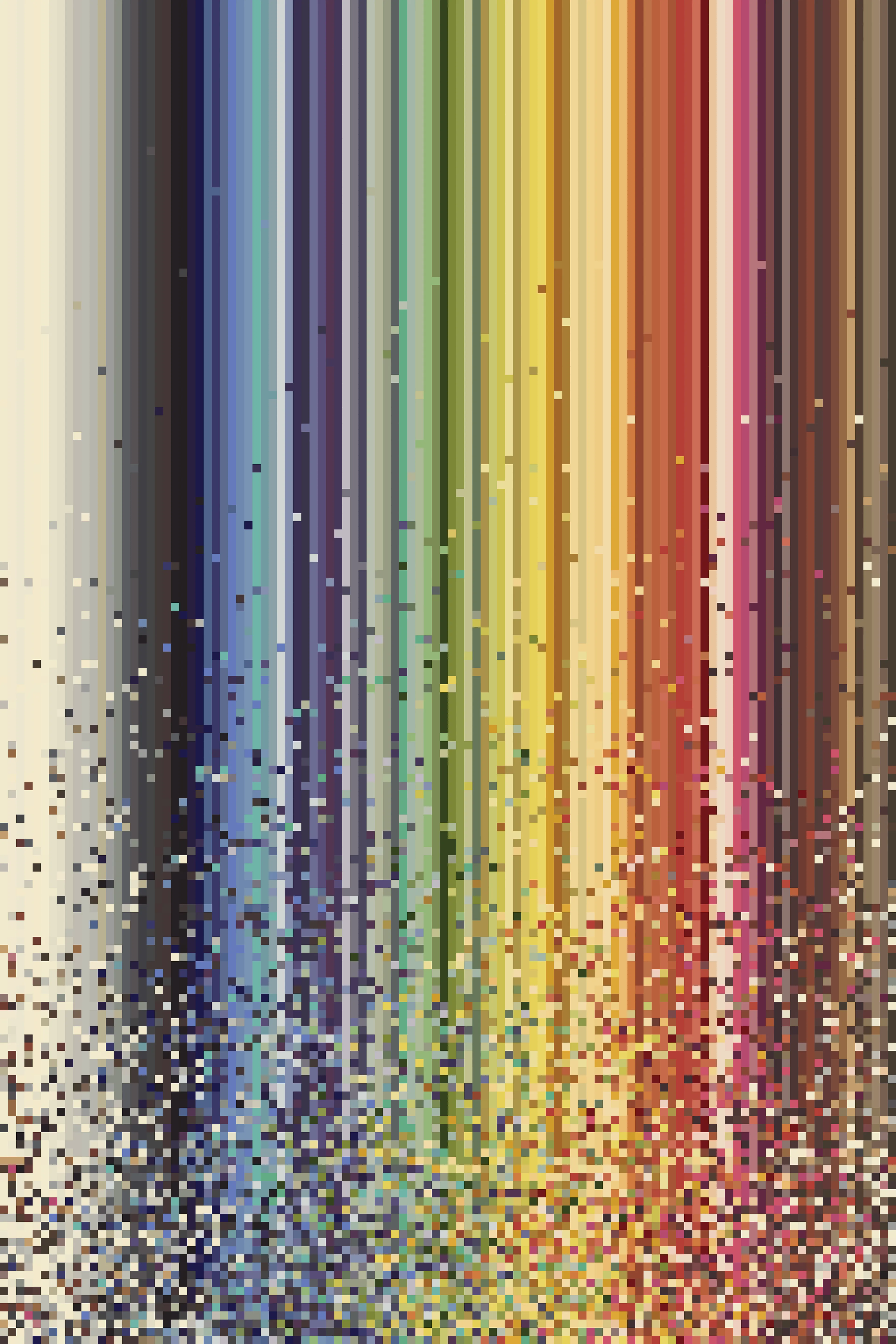 Nomenclature Noise by ippsketch and Nick Rougeux
7200 × 10800 px
Edition 1 of 1

Werner's Nomenclature of Colors, first published in 1814, served as a classification guide before photography became commonplace and was used by Charles Darwin during voyages on the HMS Beagle. These 110 colors, arranged here in the order presented in the book (whites, greys, blacks, blues, purples, greens, yellows, oranges, reds, browns), are brought forth from the natural world and from aged and yellowed pages to digital form, and given new life.

Sketched with code