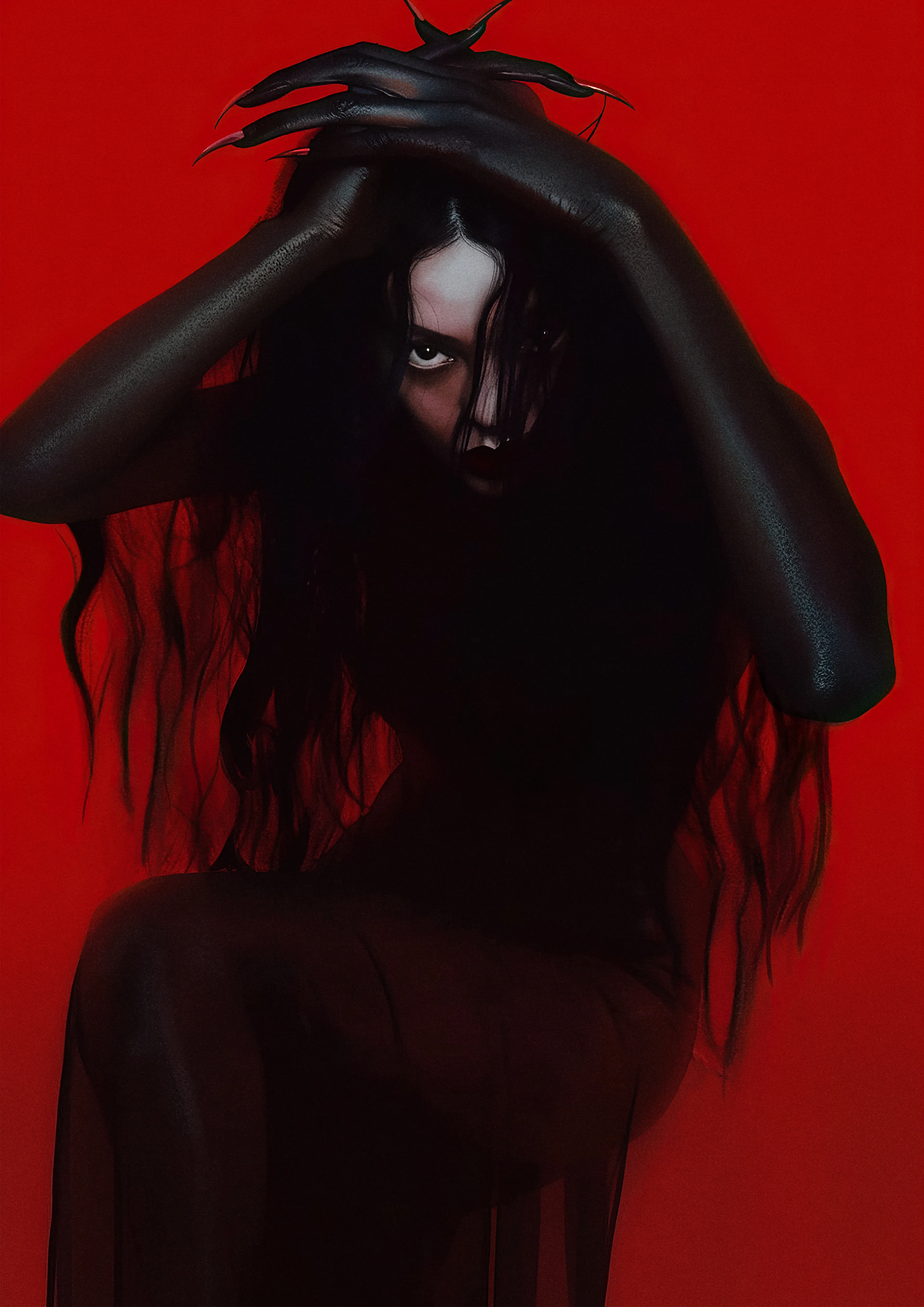 Call me obsessed, unhinged, or even mad. I couldn't care less. My foremost obsession is myself, a fiery passion that burns brighter than any judgment. Amidst the whispers and stares, my own voice roars loudest, celebrating every wild facet of who I am.

Driven by the duality of our nature, 'no more tears' collection embodies the fierce, fiery spirit of women. With shades of vivid red, it captures the devilish and demonic facets that lie within, celebrating the raw and untamed energy that fuels us.

Assisted with AI  
4000 x5655  
Petra Voice  
2023