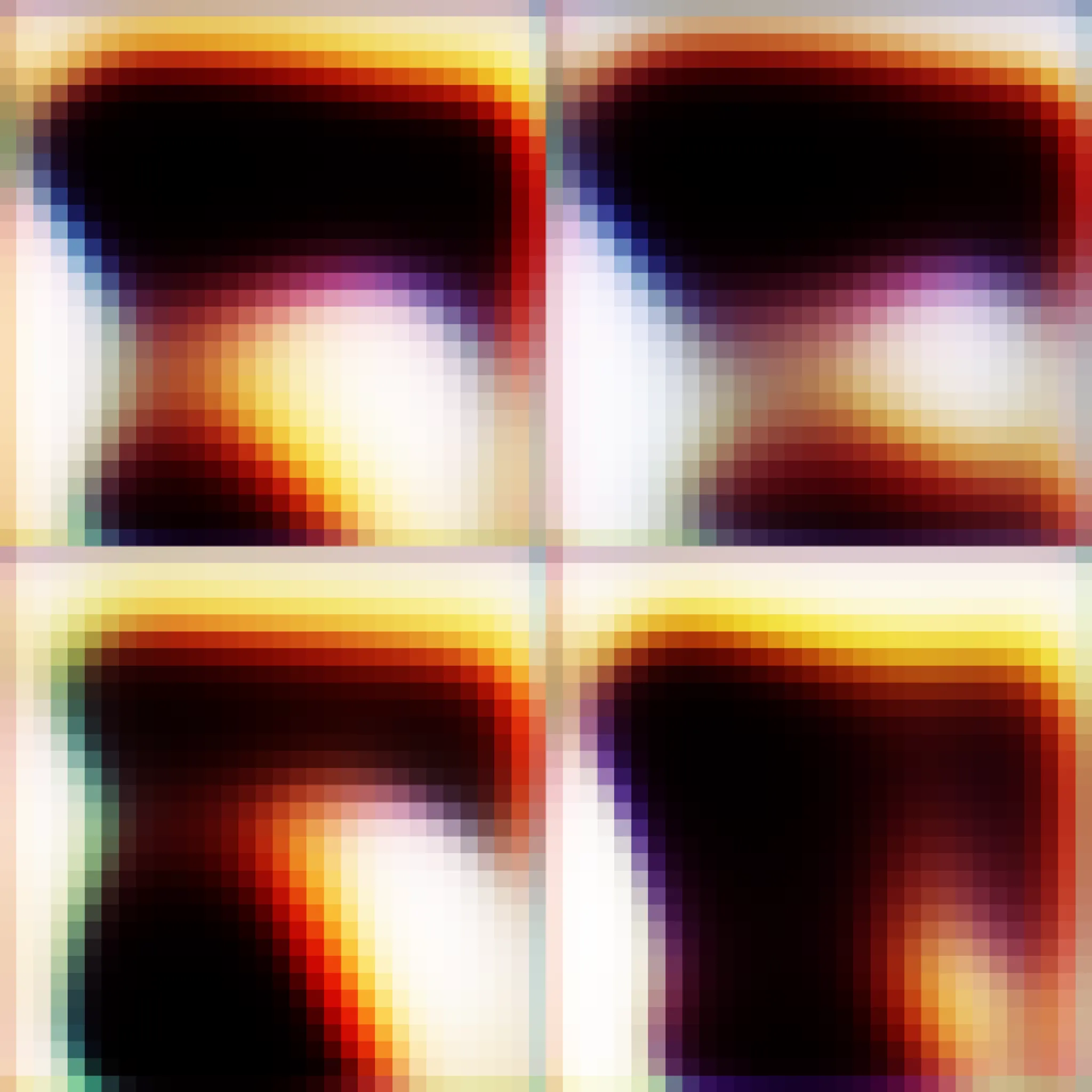 30 GAN works (PGAN), created by Kevin Abosch in 2017, each comprised of 4 images of early epoch generations from a PGAN model trained on the artist's personal photos from his phone, organized in a grid. 