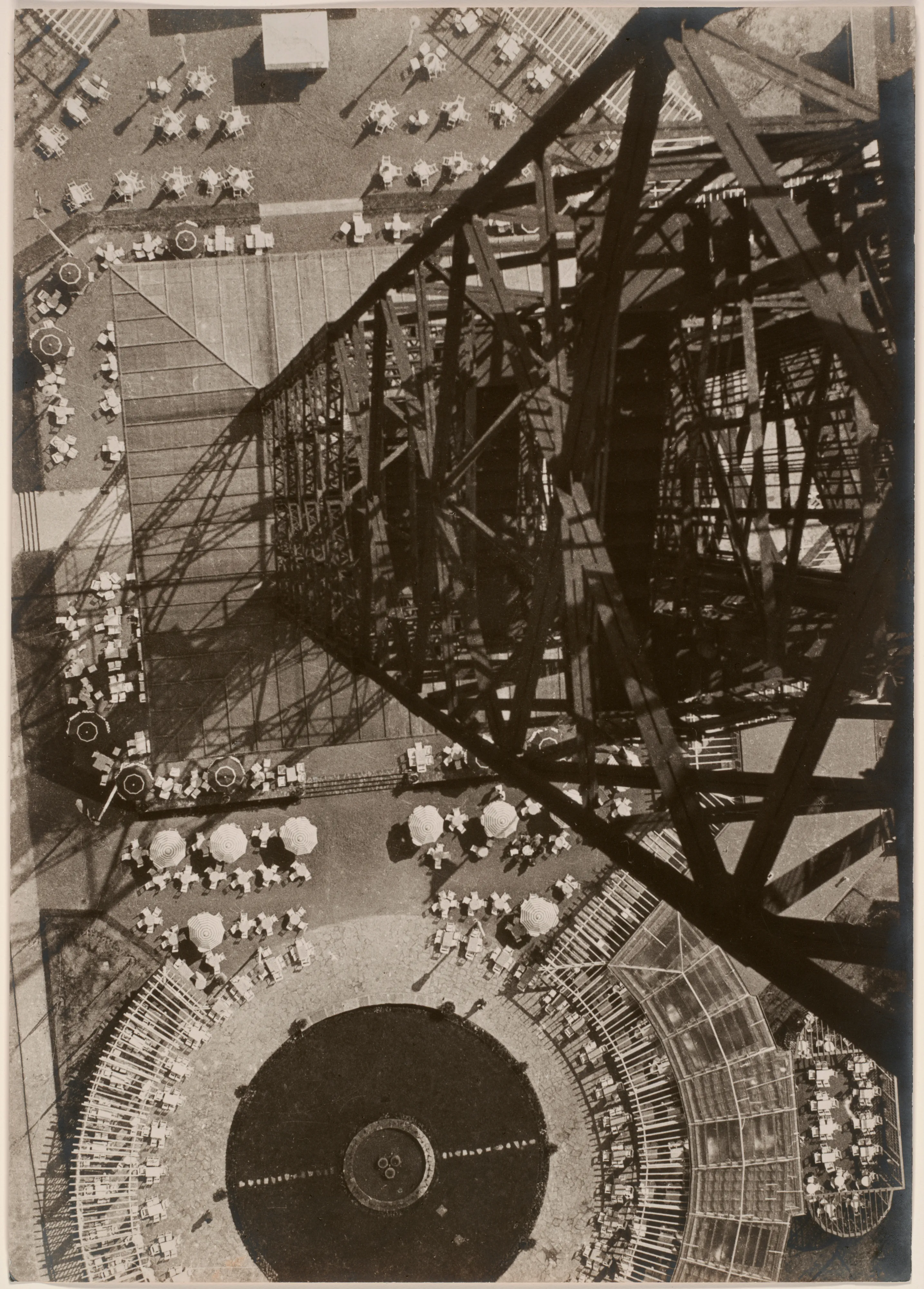 Bauhaus Photography.

In its brilliant simultaneous evocation of the geometric principles of contemporary abstract art and the contemporary urban and technological milieu, this photograph is arguably one of Moholy-Nagy's most exemplary works. It can be read with reference to the development of Straight Photography during the 1920s, but also as a work which pushes at the conceptual boundaries of Constructivist principles, readmitting content and theme into the geometric composition.

The legacy of Hungarian artist Laszlo Moholy-Nagy is among the most cherished in the lineage of photographic art, and he can be defined as a visionary whose radical experiments with photography entirely re-imagined the possibilities for the medium. Working in the early 20th century when photography was not considered a form of high art, Moholy-Nagy actively sought to break down boundaries and find new languages of photographic discourse. In doing so, he left behind an oeuvre of visual ideas that have provided artistic license to a century’s worth of photographers to experiment boldly beyond the conventional definitions of what photography is expected to be.

Edition: 1 of 1