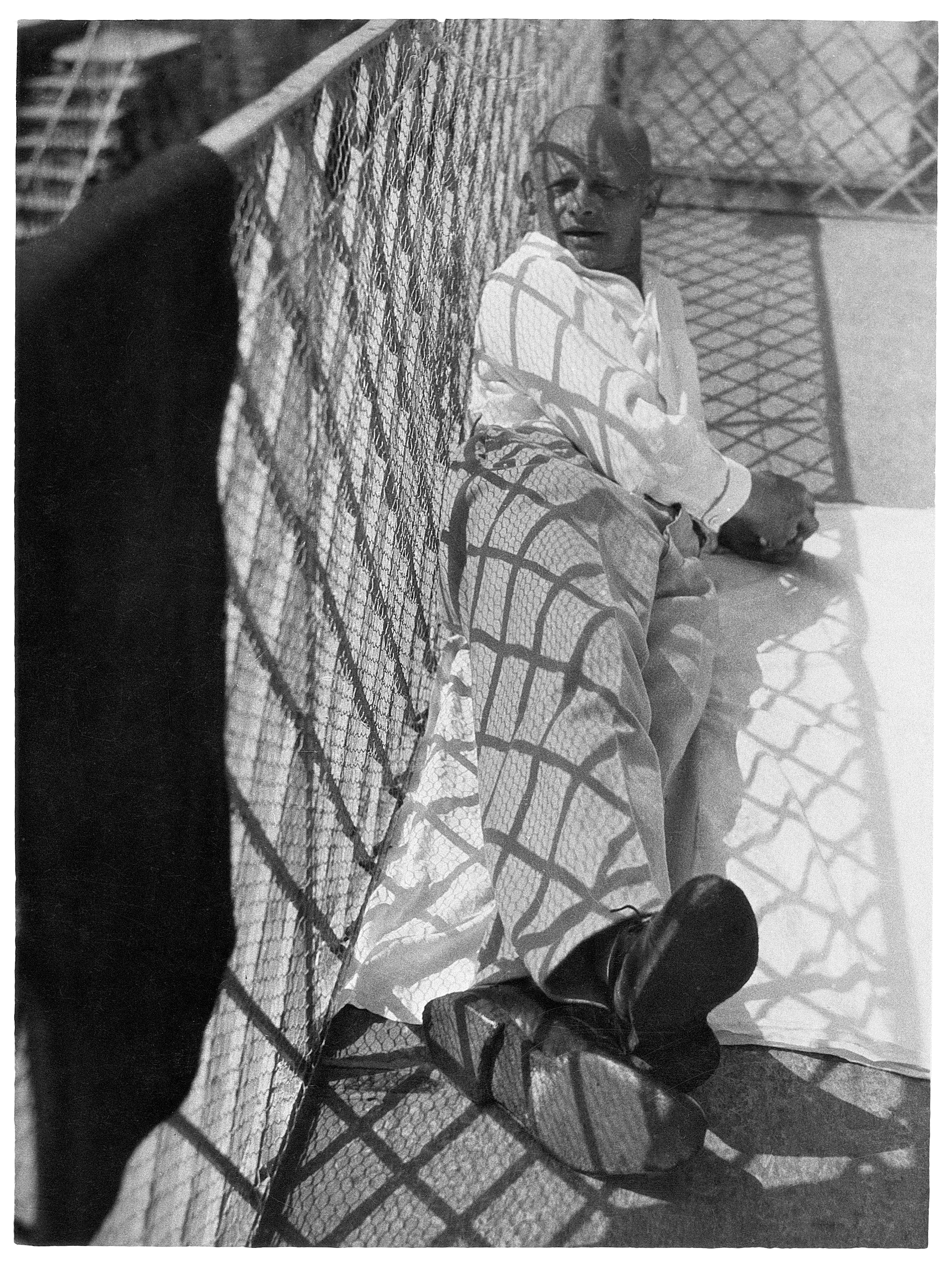 Bauhaus Photography.

Portrait of Oskar Schlemmer. Taken in Ascona, Switzerland in 1926 when Moholy and his wife the photographer Lucia Moholy spent a holiday there with the family of Oskar Schlemmer, one of a series depicting people and objects under the cast shadow of a balcony railing. (Haus, Moholy-Nagy Photographs and Photograms, p. 61).

The legacy of Hungarian artist Laszlo Moholy-Nagy is among the most cherished in the lineage of photographic art, and he can be defined as a visionary whose radical experiments with photography entirely re-imagined the possibilities for the medium. Working in the early 20th century when photography was not considered a form of high art, Moholy-Nagy actively sought to break down boundaries and find new languages of photographic discourse. In doing so, he left behind an oeuvre of visual ideas that have provided artistic license to a century’s worth of photographers to experiment boldly beyond the conventional definitions of what photography is expected to be.

Edition: 1 of 1