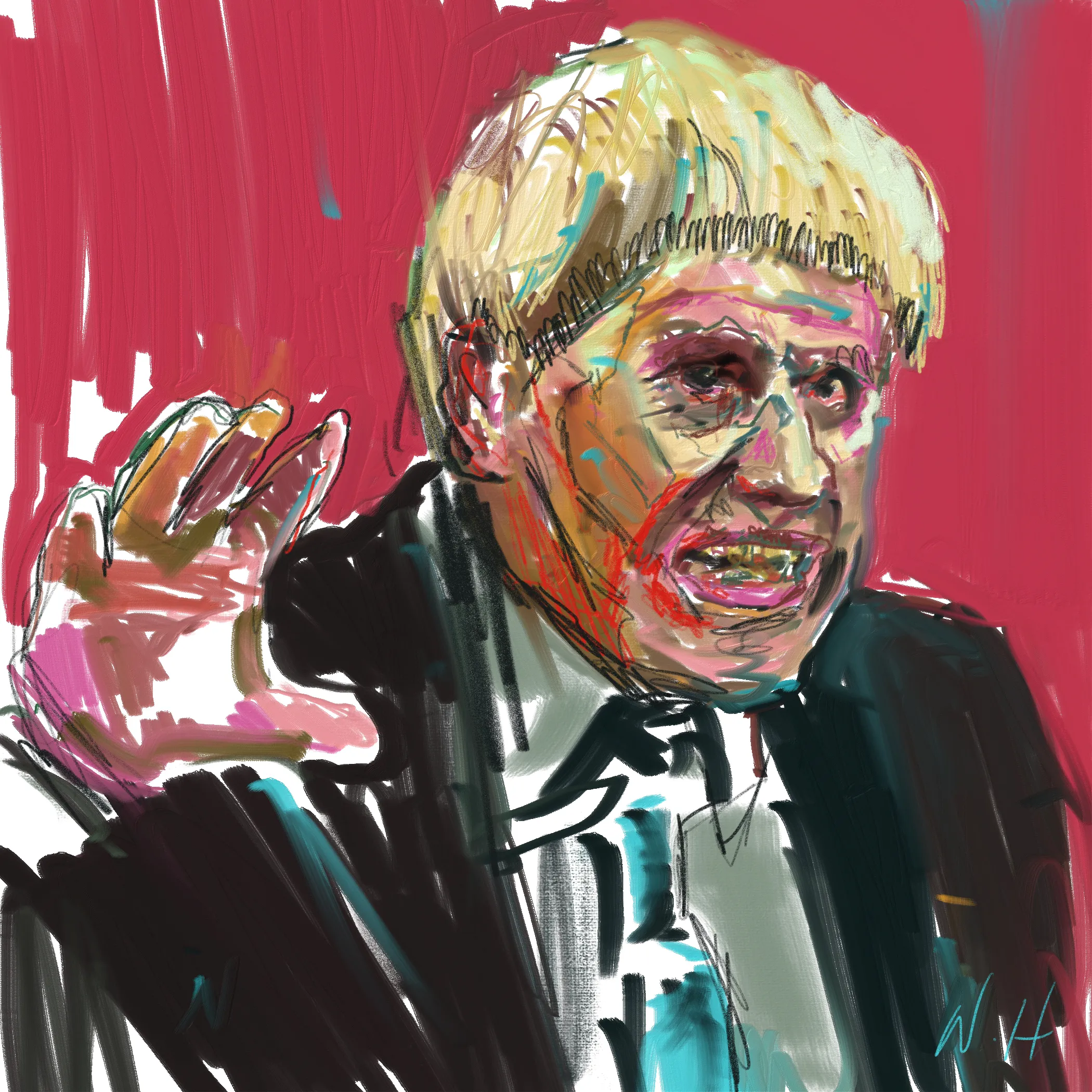 Digital painted sketch of the Prime Minister.