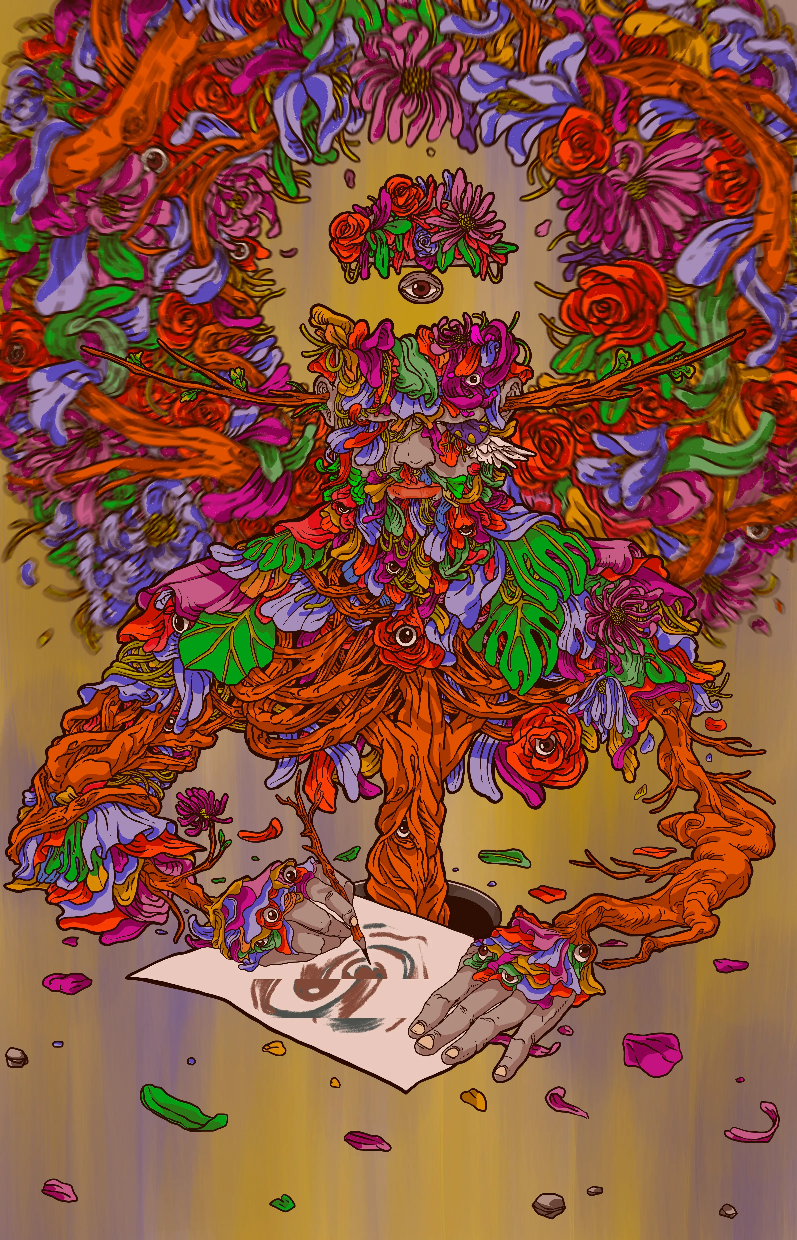 ‘Kalah membeli, menang memakai’
(valuable item that will last a long time- Indonesian proverb)
2021 | JPEG | 3189 x 4961 px
10/10
Collector’s Edition

As an artist, freedom in creation is something valuable. Often the ego pushes the artist to fall into the endless hole of creation, so that in the end this cycle of creation will be stopped by reality. The fact that the work becomes just like something without value. The artist can of course give value to his own work, but this process also requires help from an audience who appreciates the work; both in the form of praise, writing, criticism, and collecting.
In the few months I have been in this crypto-verse, I have received immense appreciation and support from; fellow artists, friends, strangers, to a point where my works meet the collectors.
This work is about rediscovering my urge to work. A cliché story indeed. But, isn't life really a cliche? About; win-lose, ups and downs, to the matter of finding a second, third chance, and so on. I rediscovered that opportunity, and this work is aimed at those who give me the opportunity to work again, work until I get drunk by it, and create artwork that I really like.

Thank you very much.