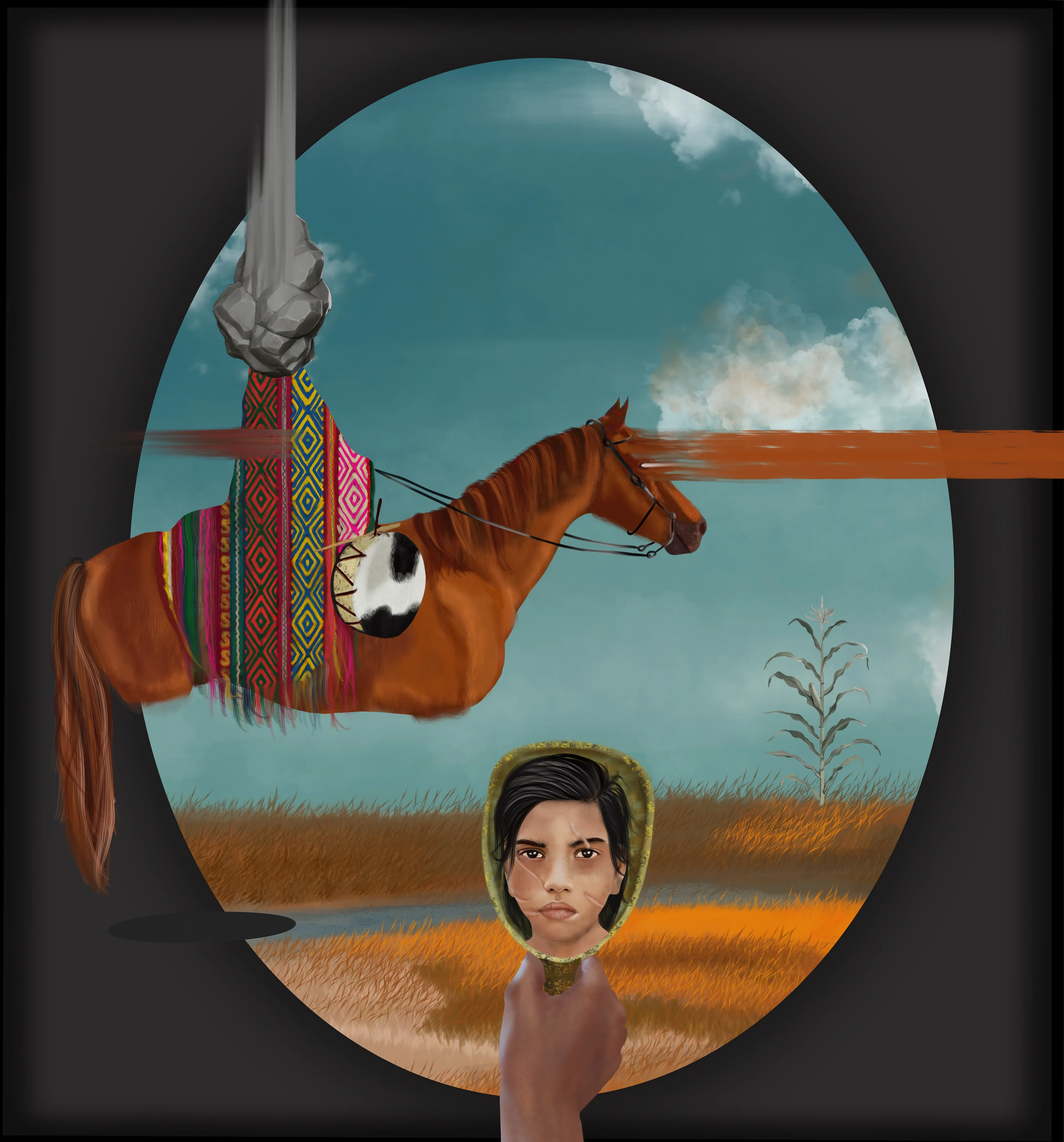 Rocks and horses built your present,
ride them bravely to the future.

Strides and Drums.

Show the world how your culture is a mirror
where anybody can find the self.

Crops ahead.

No more hiding from the spotlight.
Show your scars.
Everybody knows,
they're not easy to get.