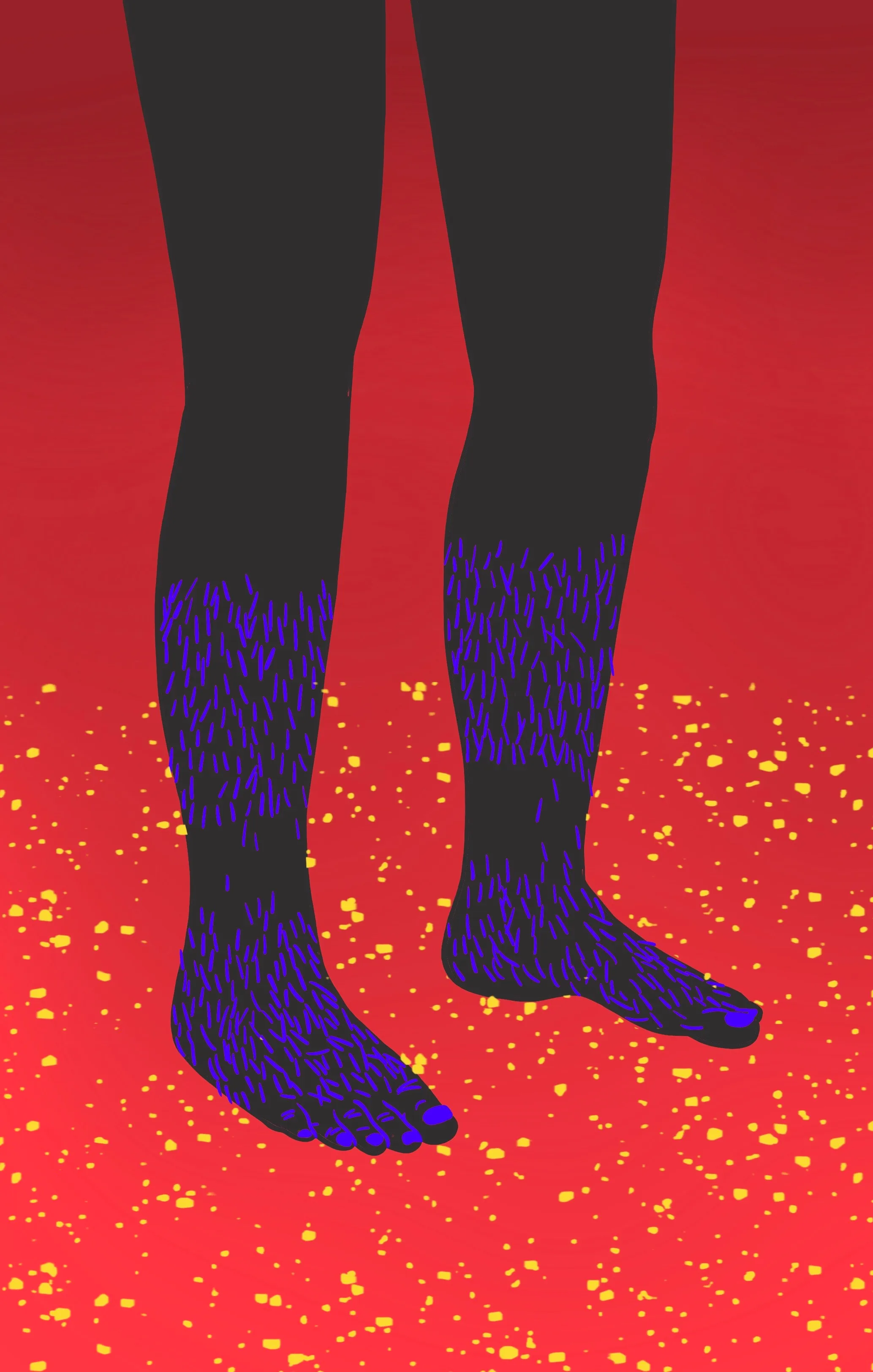 Der Mensch hat im Durchschnitt weniger als zwei Beine. Humans have fewer than two legs on average. From my series Fragments.