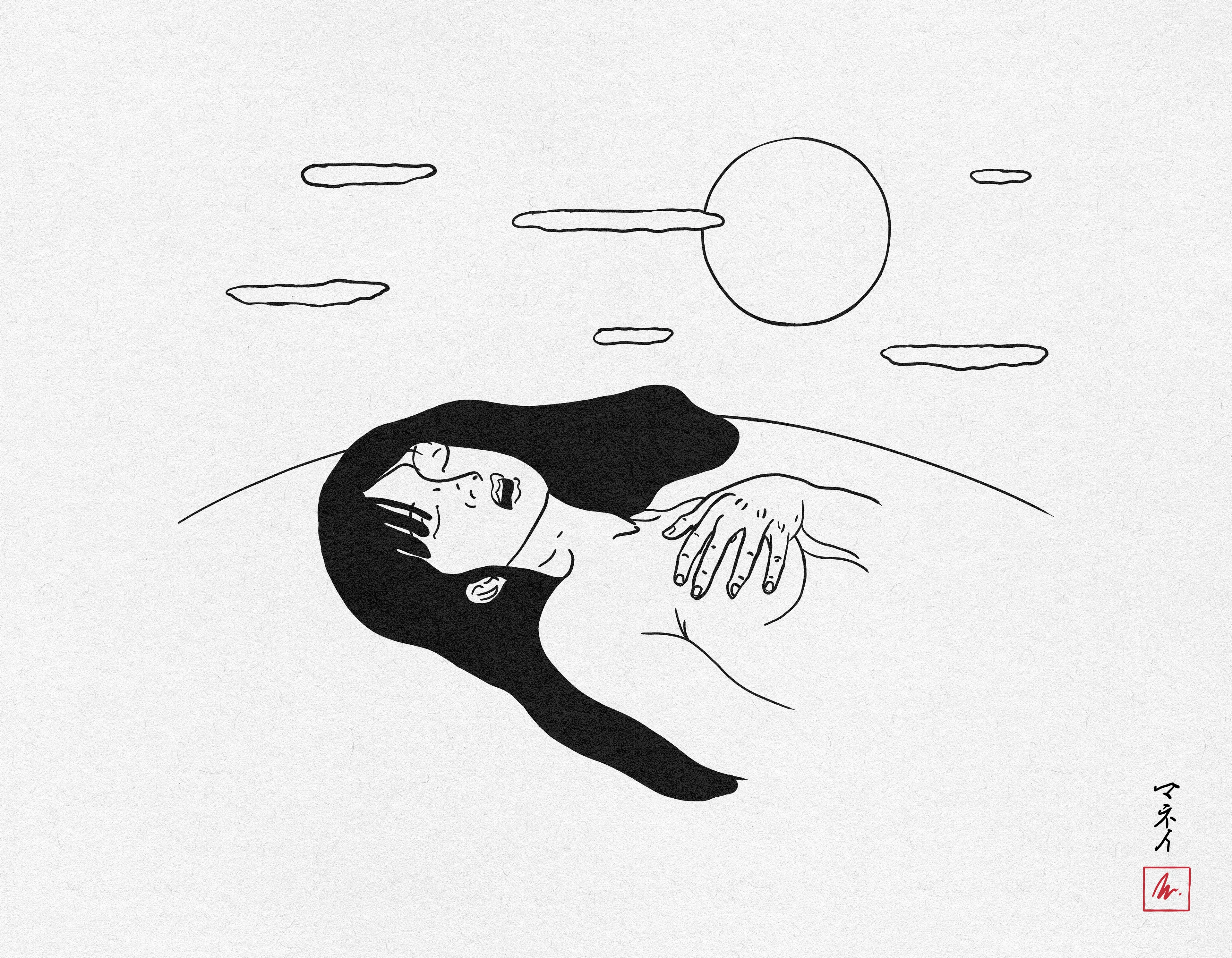 Inspired by Japanese Shunga, these minimal drawings explore erotic fantasy tales, spirituality & physical relations in it's simplest form.

Artwork size : 4050 x 3240 px

Designed by Mannay (2022)