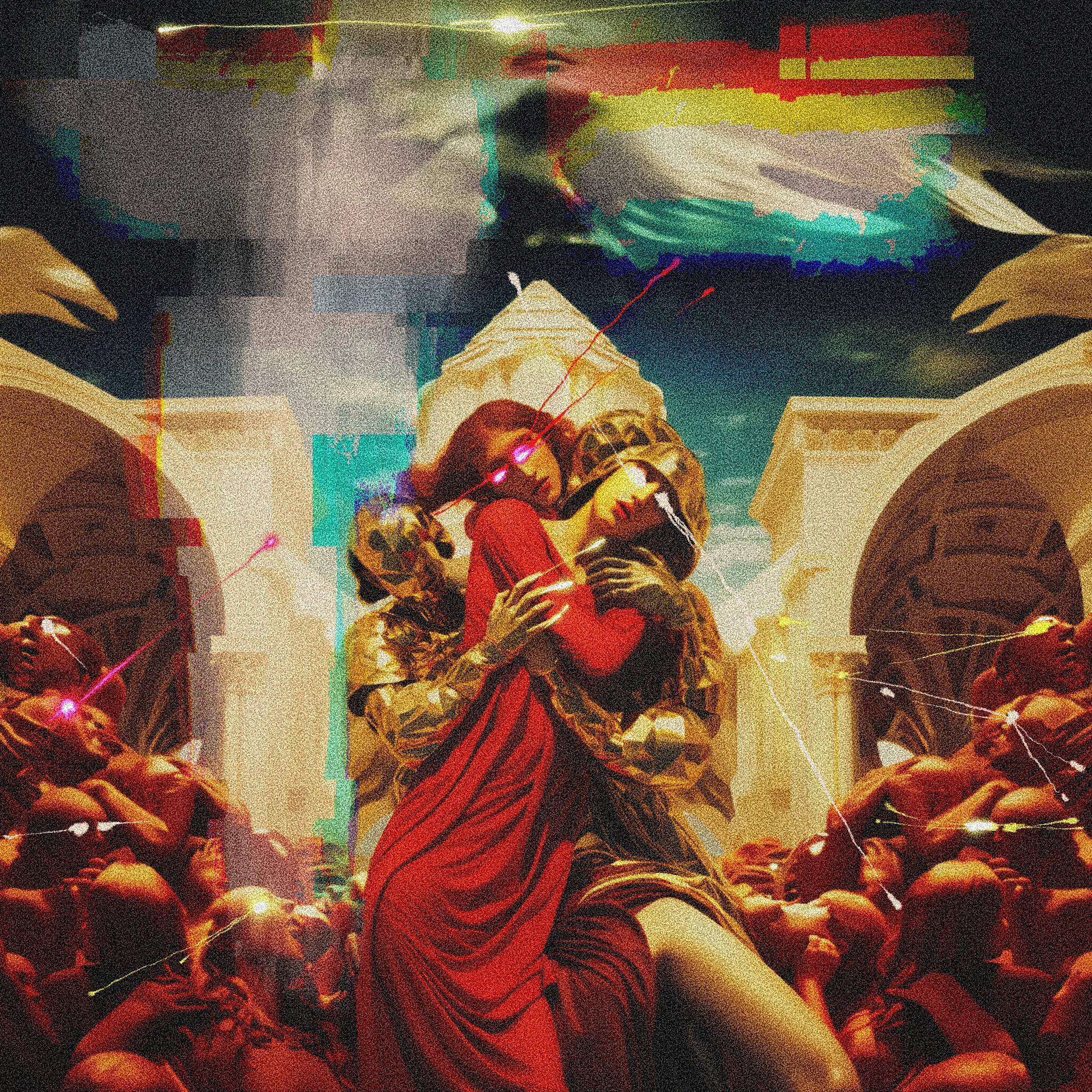 “War is sweet to those who have no experience of it. But the experienced man trembles exceedingly in his heart at its approach.”  
― Pindar

AI + Analog + Digital Painting by Rocketgirl @rocketgirl