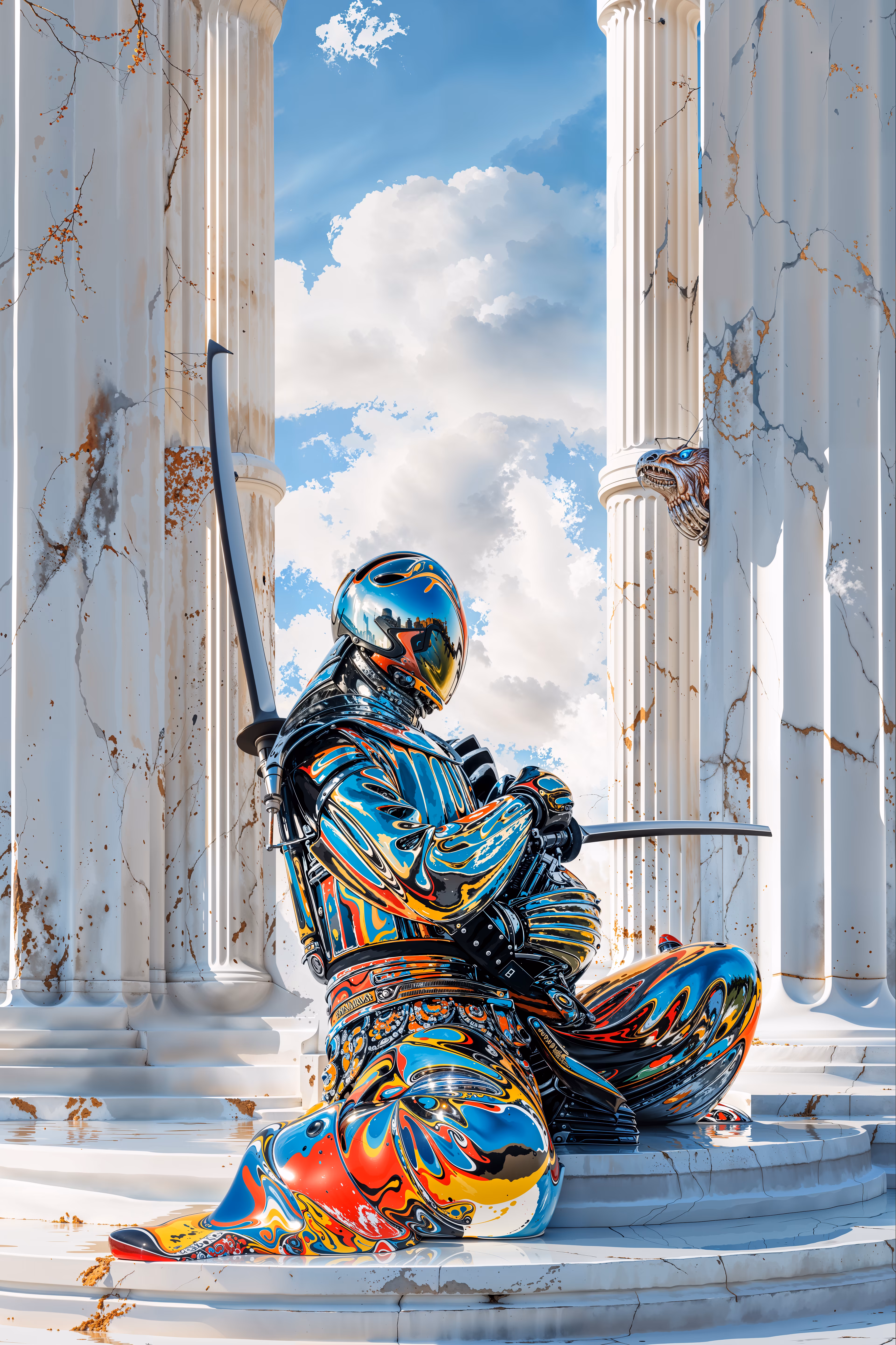 gm. studio presents 'Ronin 浪人: Ethereal reflections' by Richard Nadler, a generative AI series which explores the delicate tension between past and present, tradition and modernity.

This release is the forth collection to be featured in the 'Select' category. It consists of 128 pieces & launched on December 18th 2024.