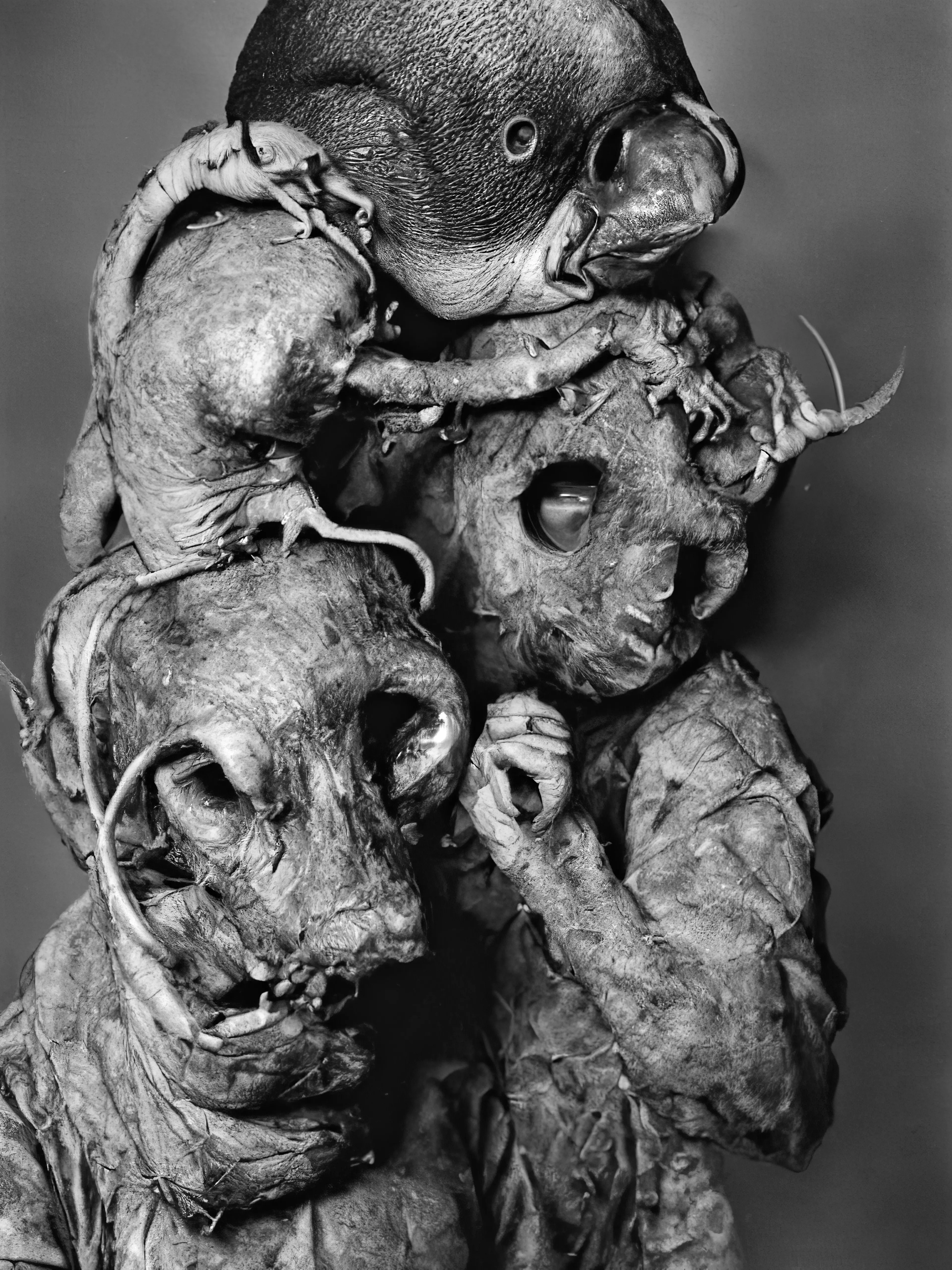 In 1963, Nam June Paik (1932 - 2006), a video artist associated with the Fluxus movement, provocatively placed a real cow's head at the entrance of one of her exhibitions. The head jolted visitors out of their perceptual lethargy, transporting them into an altered state of consciousness, and enabling them to engage with the exhibited works with a renewed vision. Inspired by Paik’s gesture, I seek to imbue this project, “Fluxus” with a similar function by subjecting myself, the AI, and the viewer to a cathartic shock.

Once upon a time, I harbored a recurring dream in which I tirelessly searched for a mysterious object—a book, a box, or some enigmatic device—that promised boundless inspiration and artistic creativity. Today, thanks to AI, my dream has manifested into reality, although it possesses the potential to metamorphose into a nightmarish realm. I venture into "The Zone," an infinite expanse that unveils a distinct reality for each visitor. In my case, it materializes as a realm steeped in darkness and disquietude. I contemplate whether the imagery I encounter reflects the depths of my own troubled subconscious or resonates with a collective unconsciousness. Regardless, my affection for what I behold remains unwavering.

Within this project, my aim is to subject the algorithm to a form of shock therapy. Through the utilization of extensive prompts comprising nonsensical words and phrases, I compel the AI to freely navigate uncharted territories, continually surprising me with its responses.