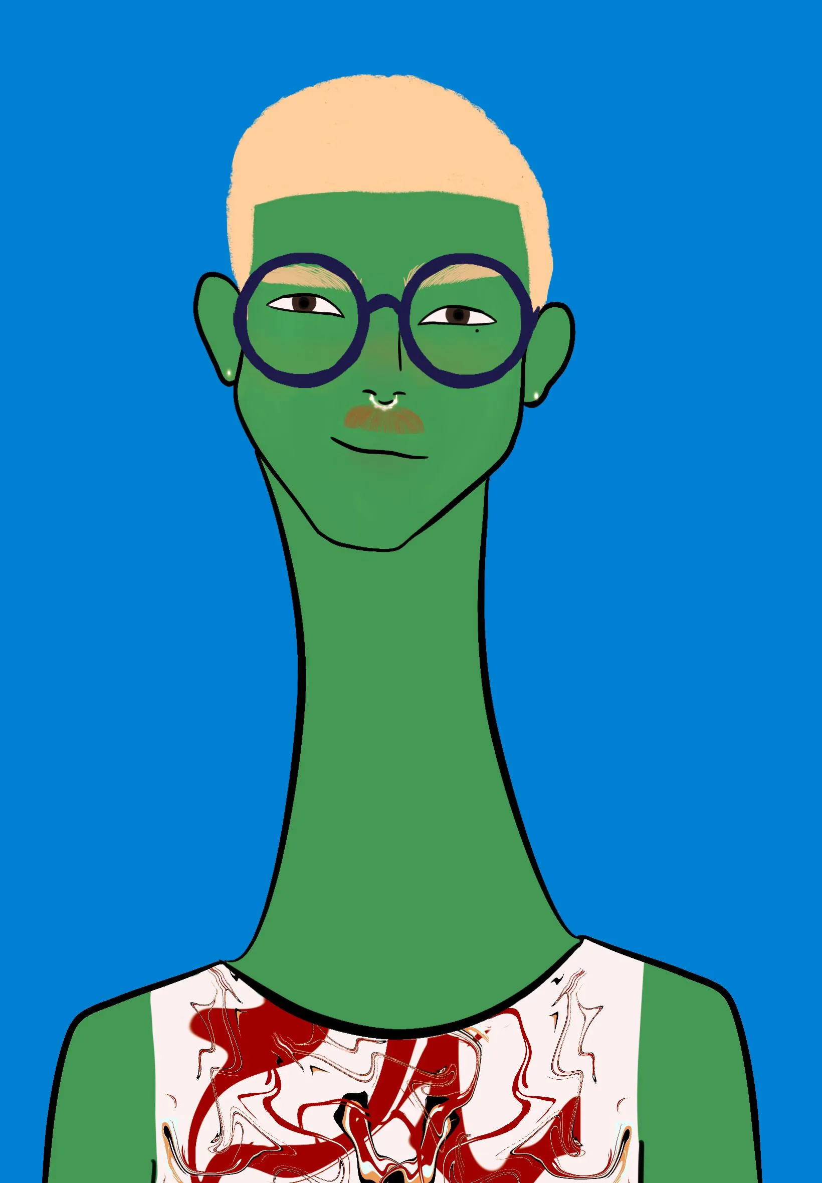 This Long Neckie Fella collection is a fine art, hand drawn, computer generated project. 3333 diverse fellas were created by 12-year-old digital artist Nyla Hayes. Each Long Neckie features an elongated neck that is inspired by Nyla’s favorite dinosaur, the brontosaurus. Nyla has collaborated her signature Long Neckie collection with Giovanni Vignone and the team at CosmicPaws who developed the asynchronous generative software to view each Fella before minting