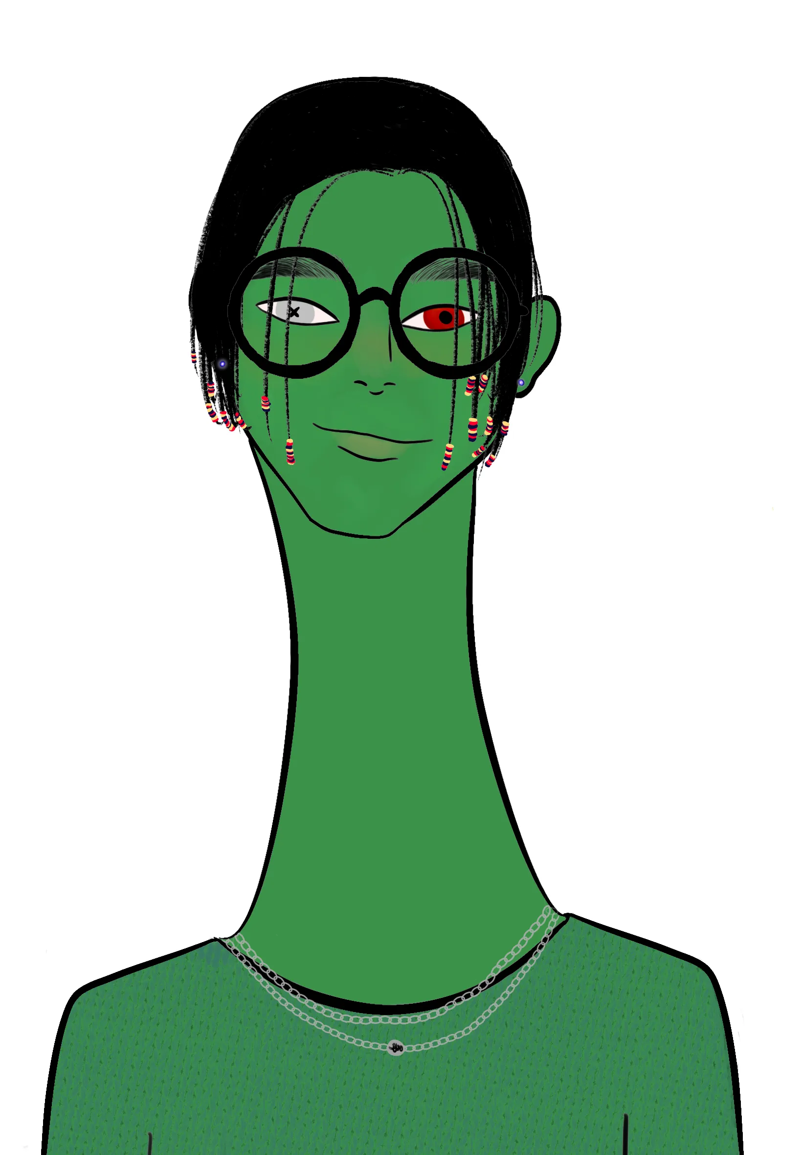 This Long Neckie Fella collection is a fine art, hand drawn, computer generated project. 3333 diverse fellas were created by 12-year-old digital artist Nyla Hayes. Each Long Neckie features an elongated neck that is inspired by Nyla’s favorite dinosaur, the brontosaurus. Nyla has collaborated her signature Long Neckie collection with Giovanni Vignone and the team CosmicPaws team who developed the asynchronous generative software to view each Fella before minting
