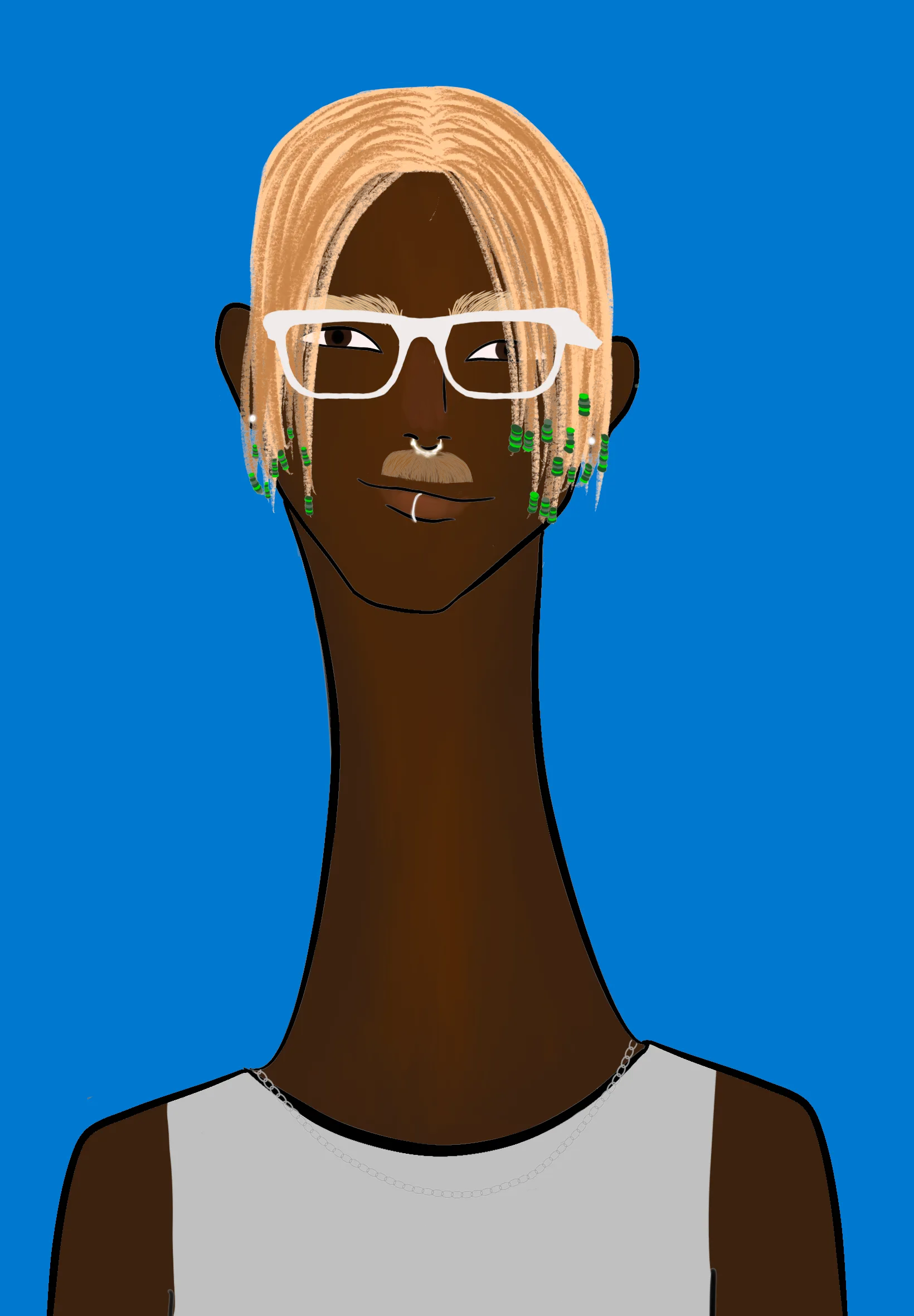 This Long Neckie Fella collection is a fine art, hand drawn, computer generated project. 3333 diverse fellas were created by 12-year-old digital artist Nyla Hayes. Each Long Neckie features an elongated neck that is inspired by Nyla’s favorite dinosaur, the brontosaurus. Nyla has collaborated her signature Long Neckie collection with Giovanni Vignone and the team CosmicPaws team who developed the asynchronous generative software to view each Fella before minting