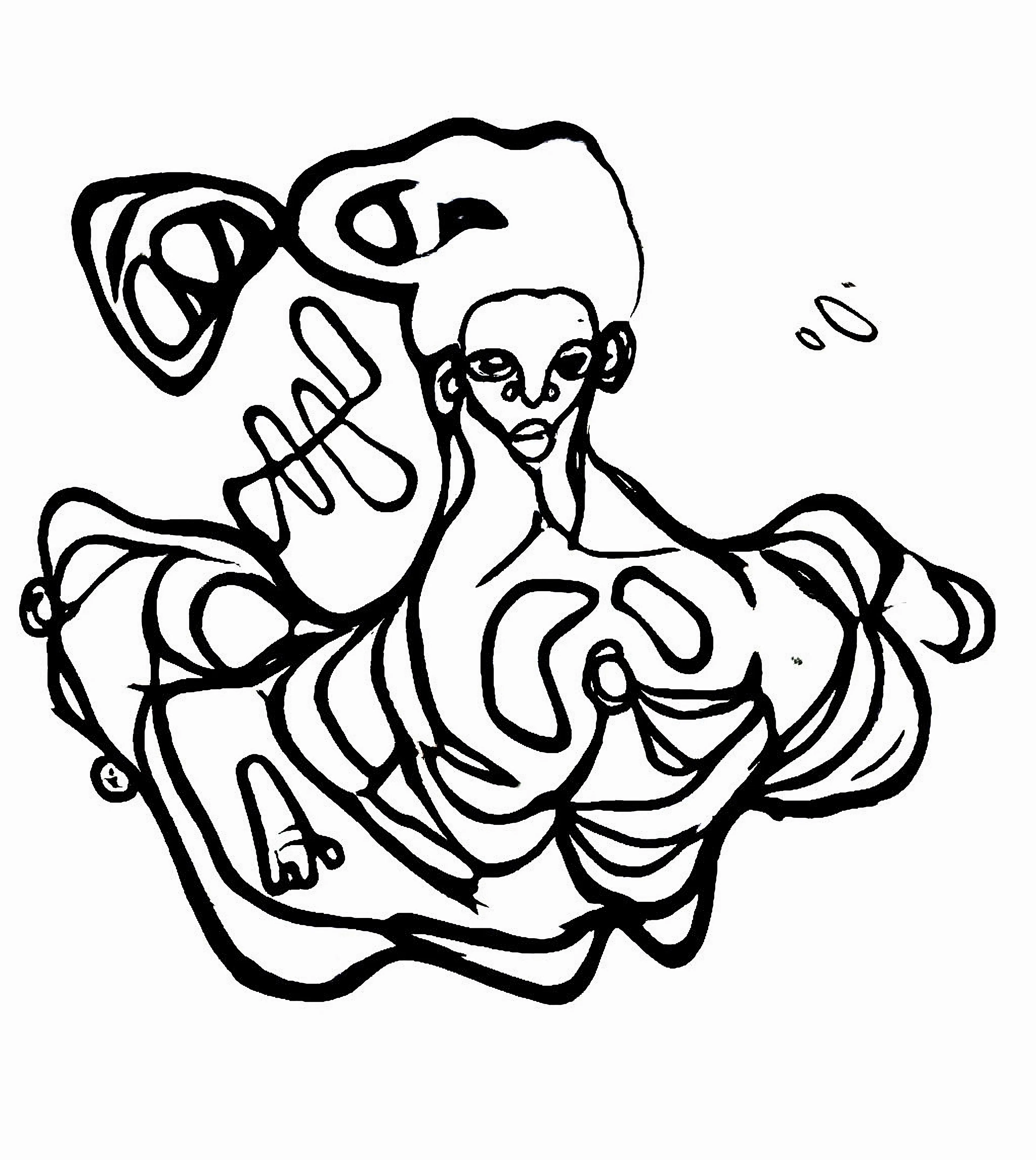“‘Proof of Spirit — Act II’ is the second installment of my longitudinal art exploration on the concept of Àshe via the Proof of Spirit series, which was first unveiled at La Biennale di Venezia 2022. Àshe is characterized by intuitively drawn, fluid lines that flow in and out of each other, forming a nexus of distinct patterns, discernible beings, hidden motifs, and embedded symbols. The style borrows its name and philosophy from the Yoruba concept of Àshe, which represents the life energy that animates all that exists, and that connects us all as one.

I began the series by creating 1,024 handmade Àshe drawings on paper, which were scanned and then used as the dataset for training a machine learning algorithm. This was done to investigate a number of different questions, principally whether or not the machine could be imbued with the “spiritual intelligence” of Àshe and then create work in my likeness. A selection of the initial results of the training were then exhibited at The Ghana Pavilion of La Biennale, via an installation of a robotic arm, which drew the machine learning interpretations of Àshe live, every single day during the course of the exhibition.

‘Proof of Spirit — Act II’ also features a curated set of the first results of the ML training, and will be the first time people can actually digitally collect work from the Àshe series, which began in 2014. It serves as a significant milestone for the ongoing project, as it makes its way into the cryptoverse. And as Àshe keeps evolving as a visual language and body of work investigating the concepts of change and oneness, expect it to continue its metamorphosis as it absorbs, reconstitutes, and reimagines all that flows through it.” — Afroscope
